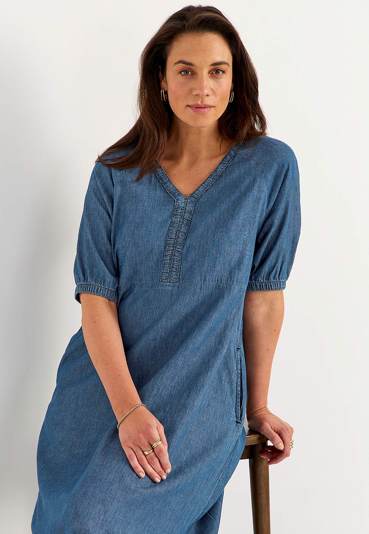 Cowboykjole med pufærmer