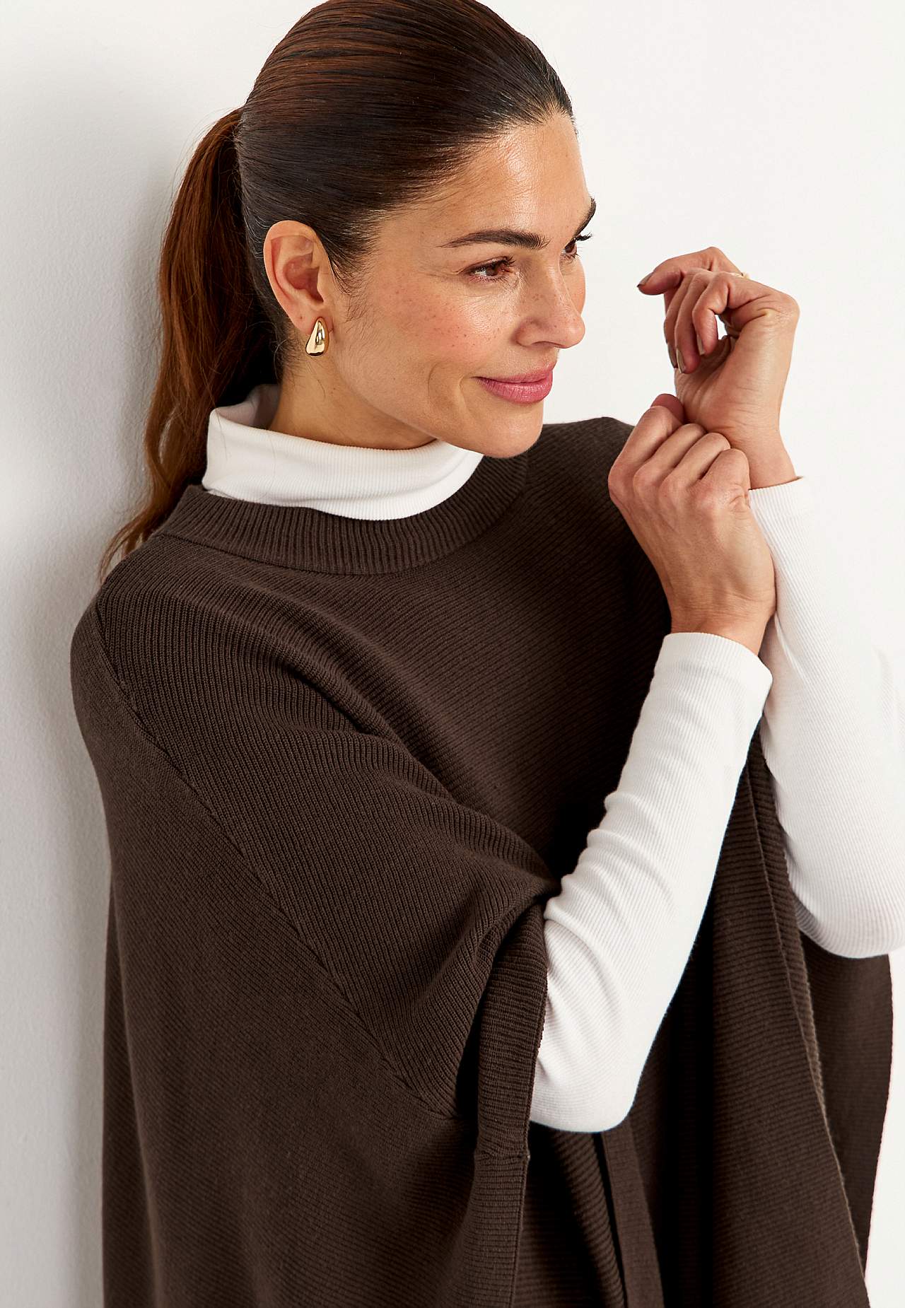Fintstrikket poncho