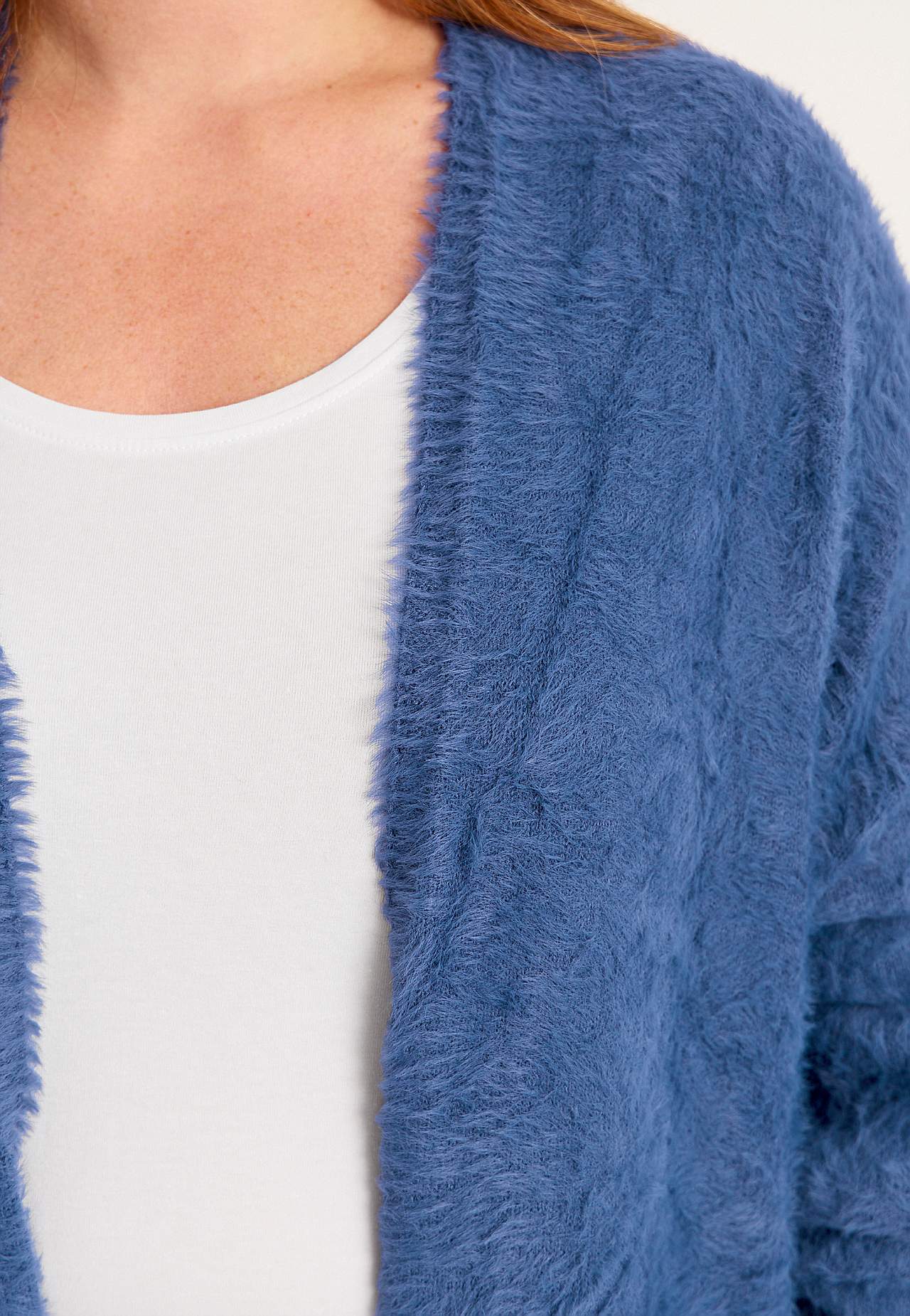 Strikket, åben cardigan
