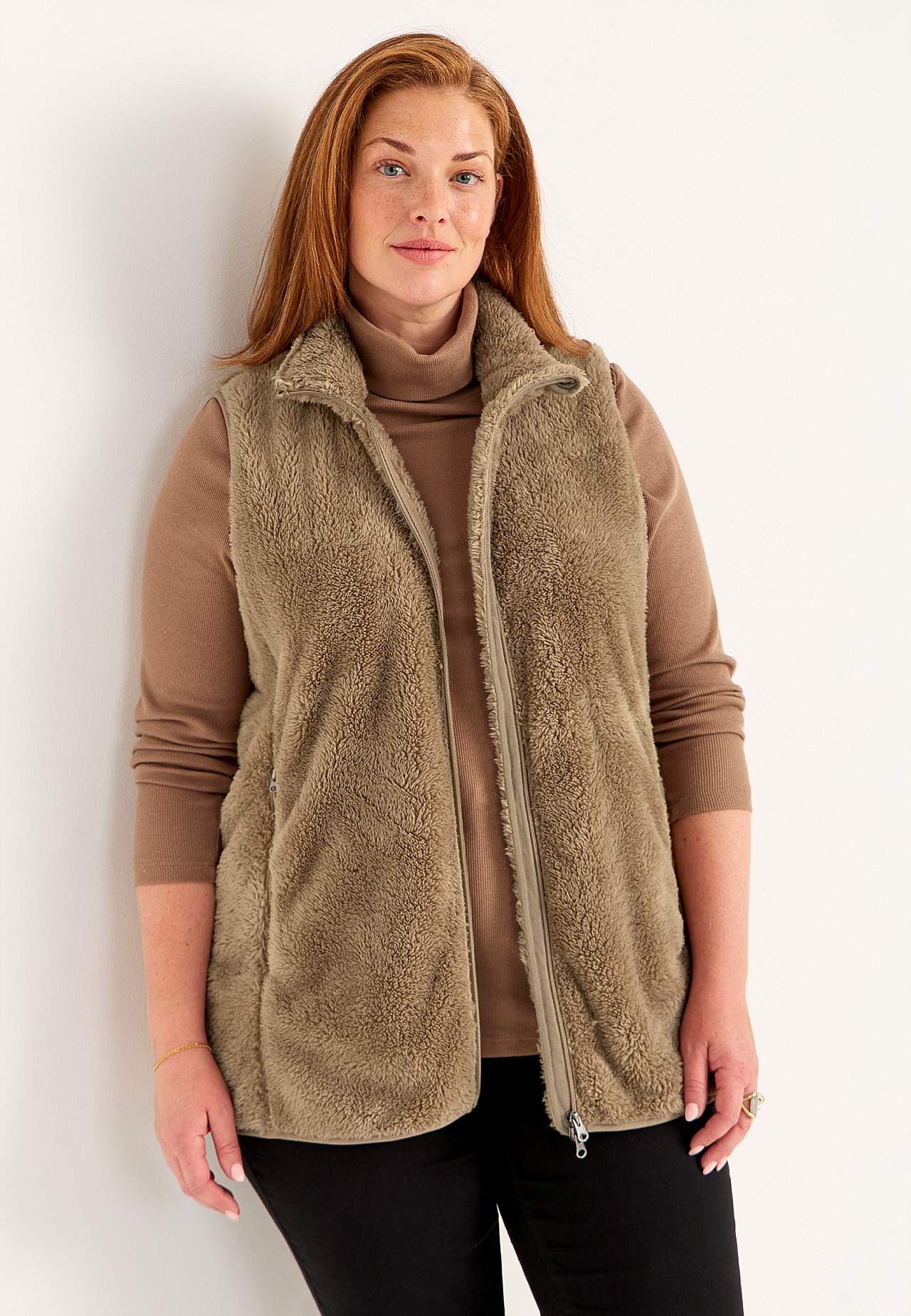 Fleecevest med lommer