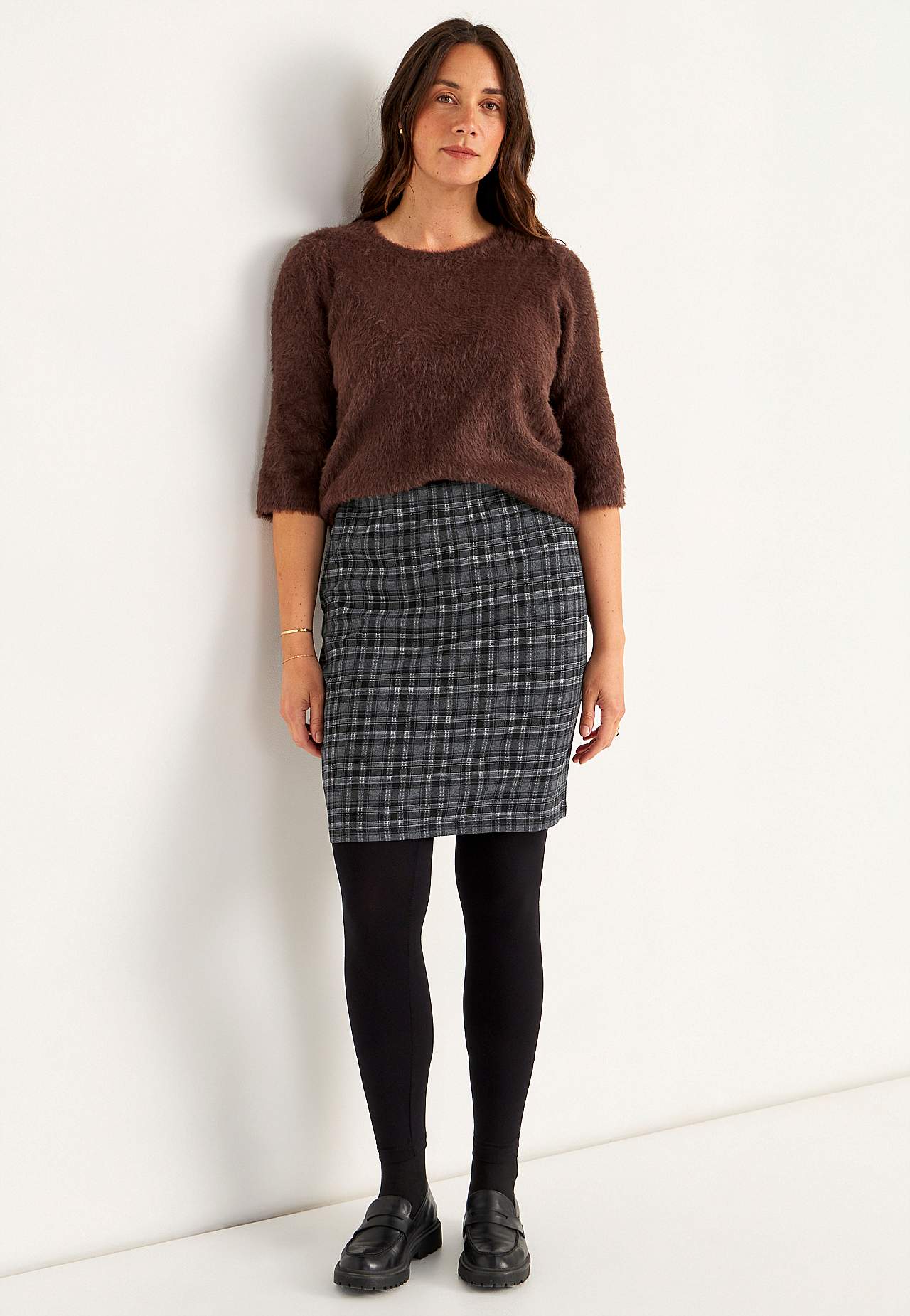 Jacquardmønstret nederdel