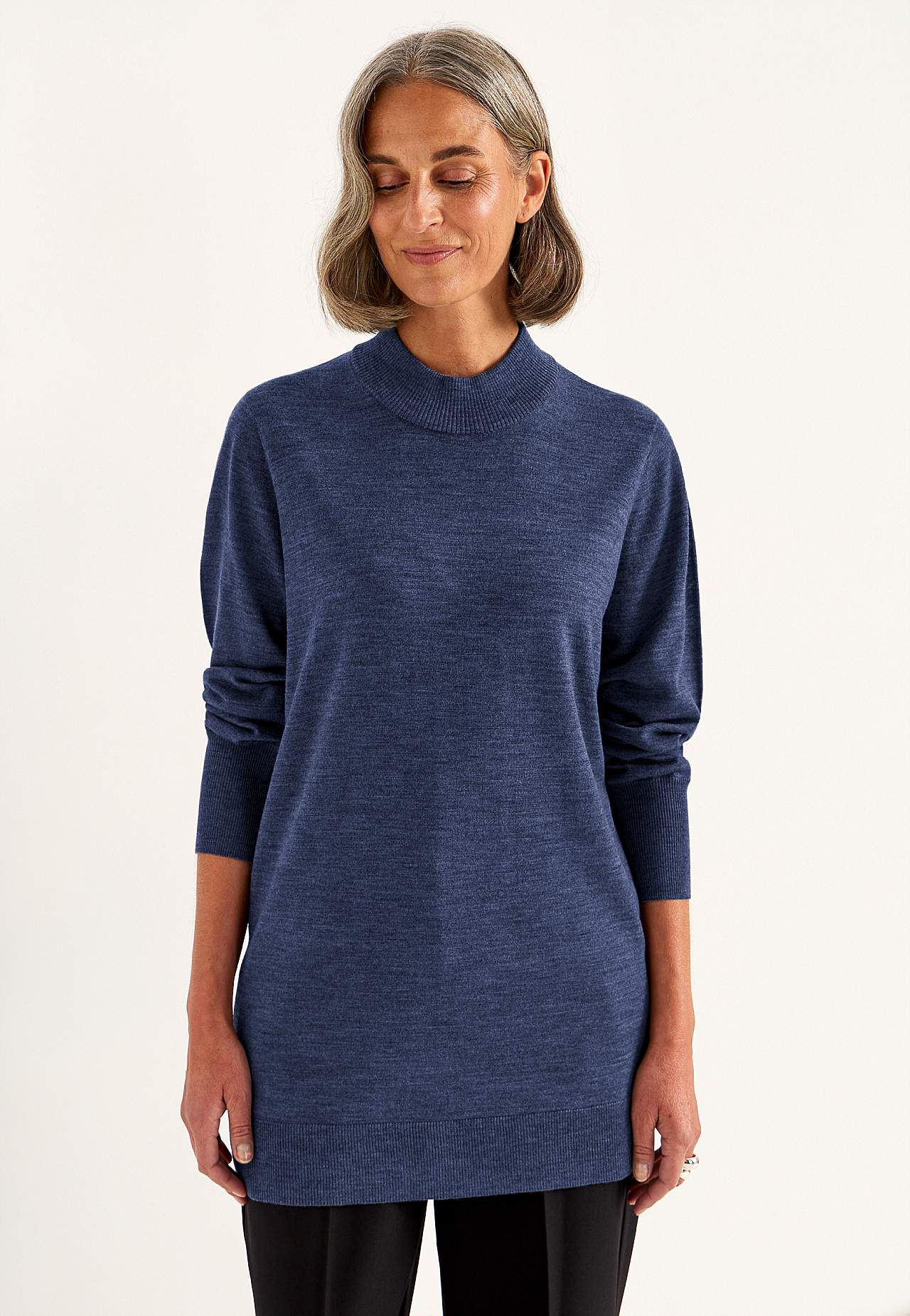 Turtleneck Premium trøje i merinould