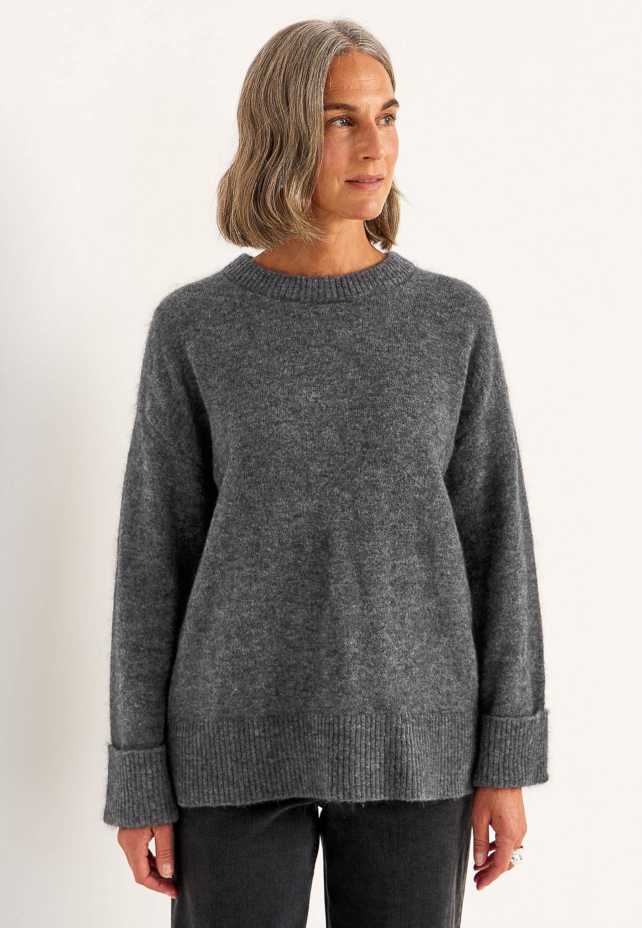 Trøje Premium i mohair- og uldblanding
