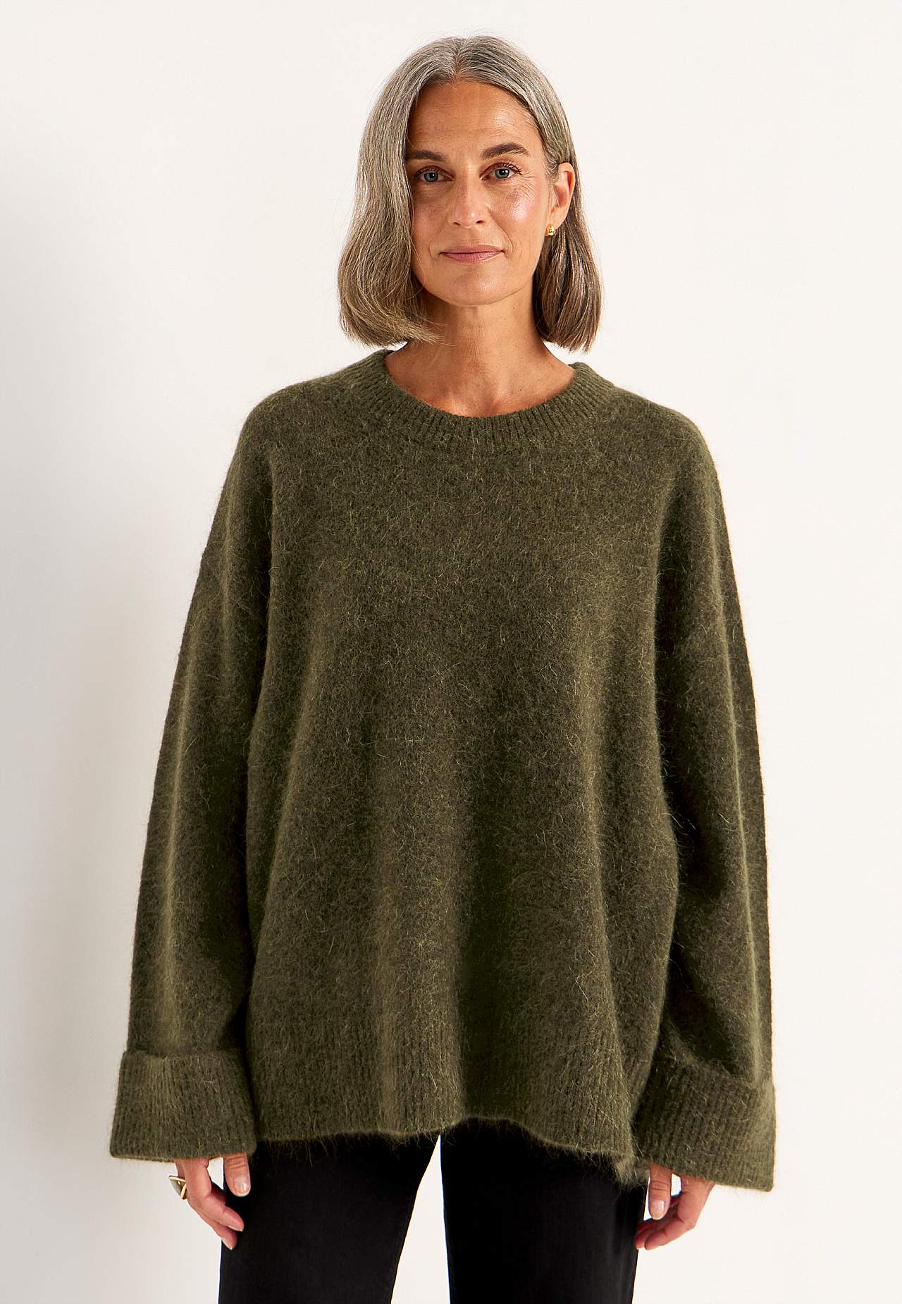 Trøje Premium i mohair- og uldblanding