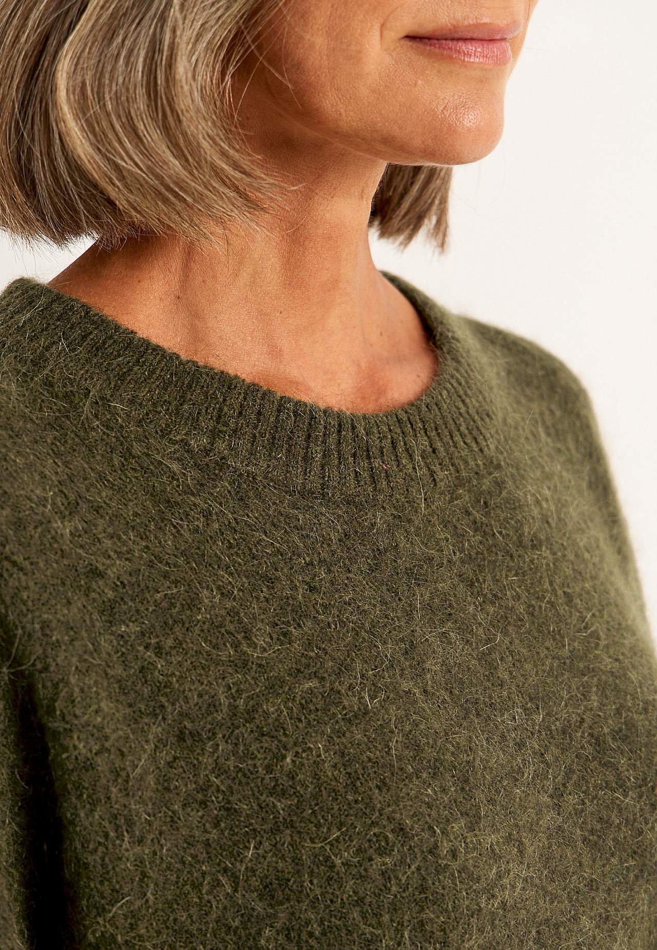 Trøje Premium i mohair- og uldblanding