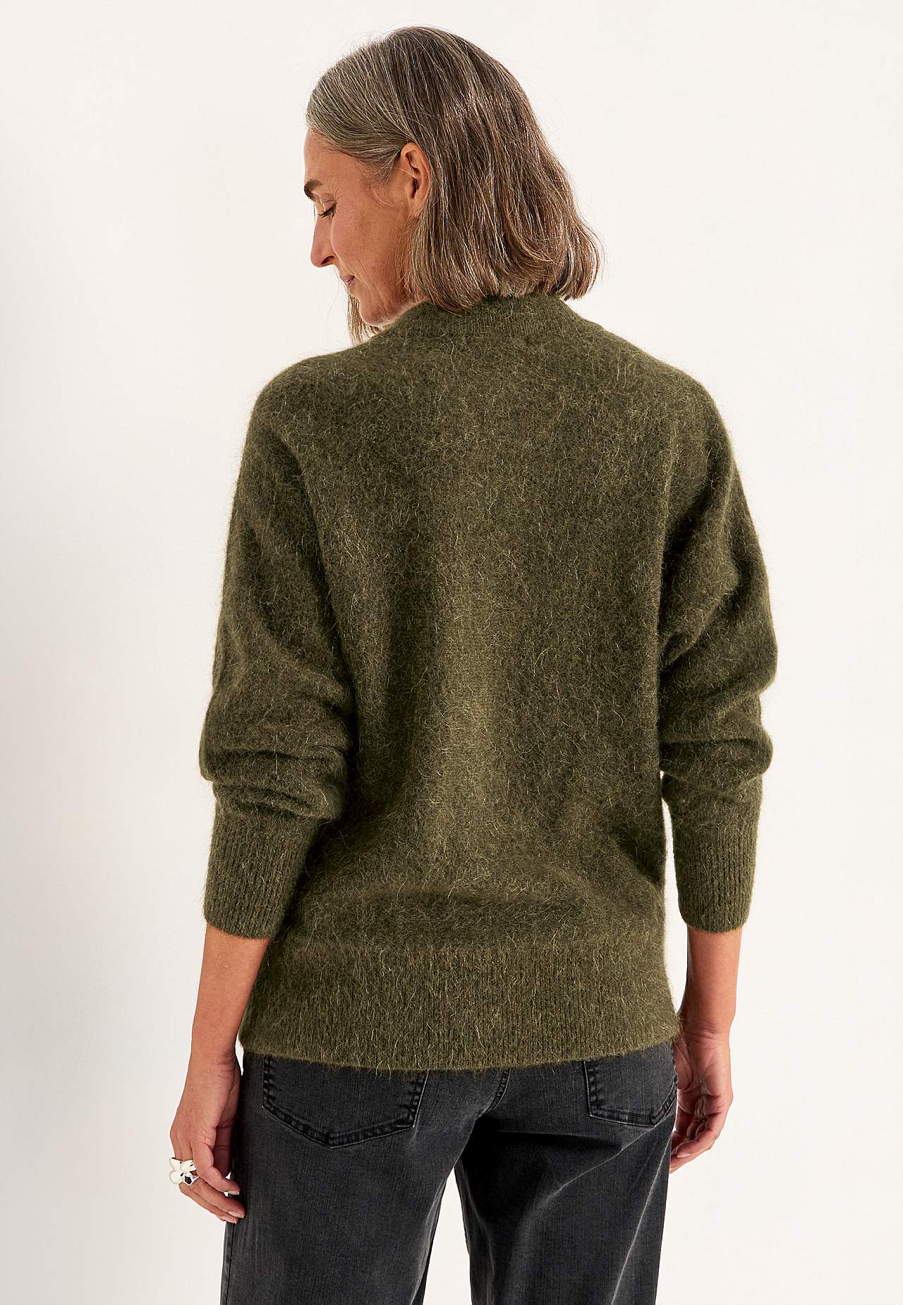 Cardigan Premium i mohair- og uldblanding