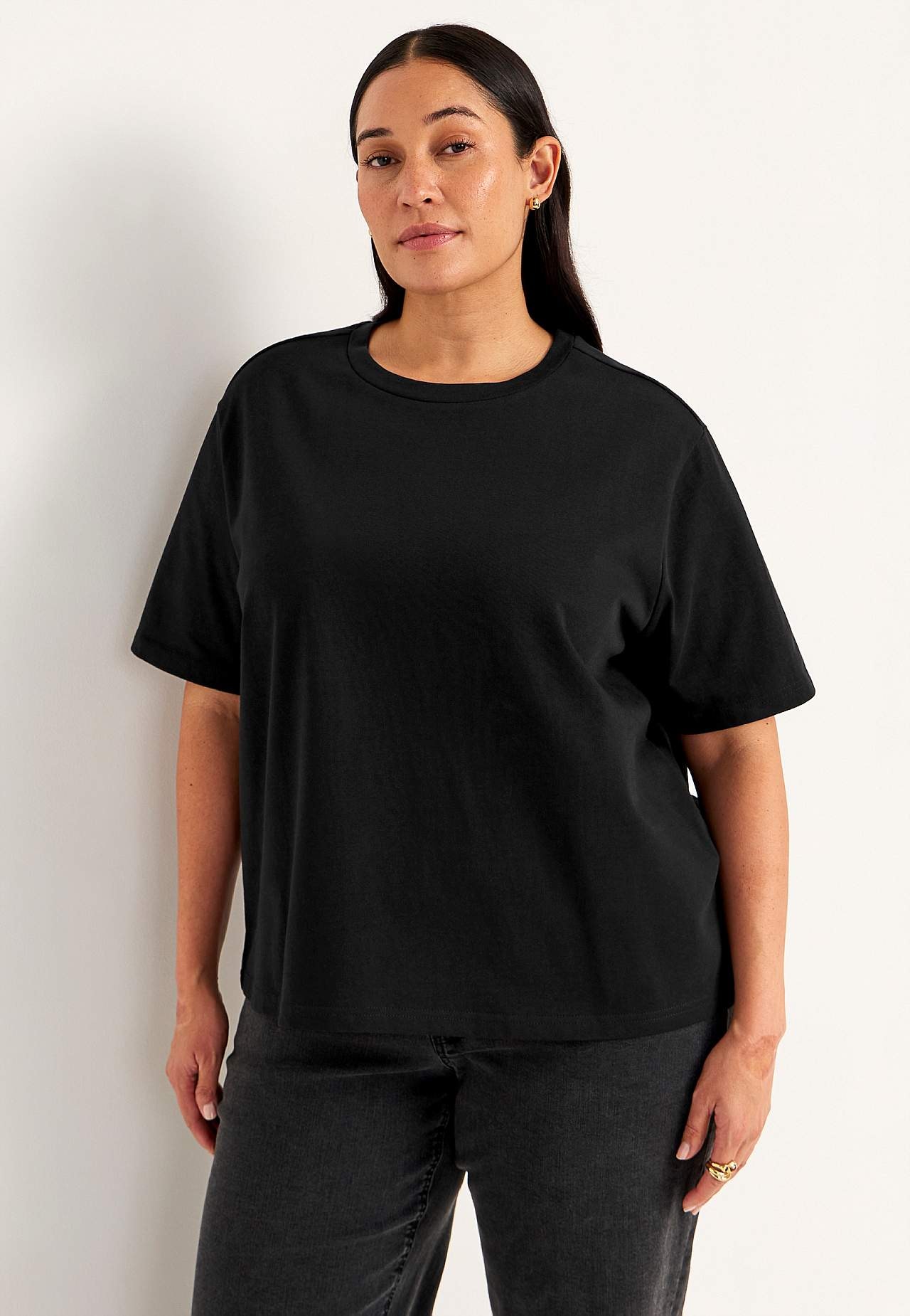T-shirt i kraftig bomuldsjersey