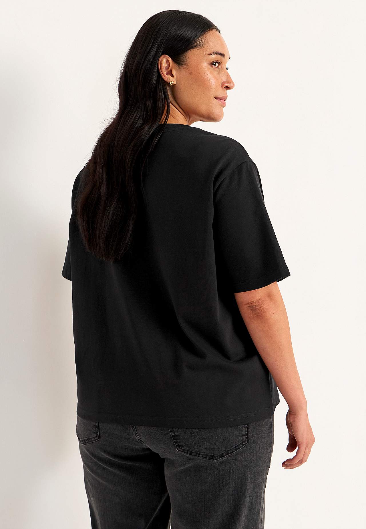 T-shirt i kraftig bomuldsjersey