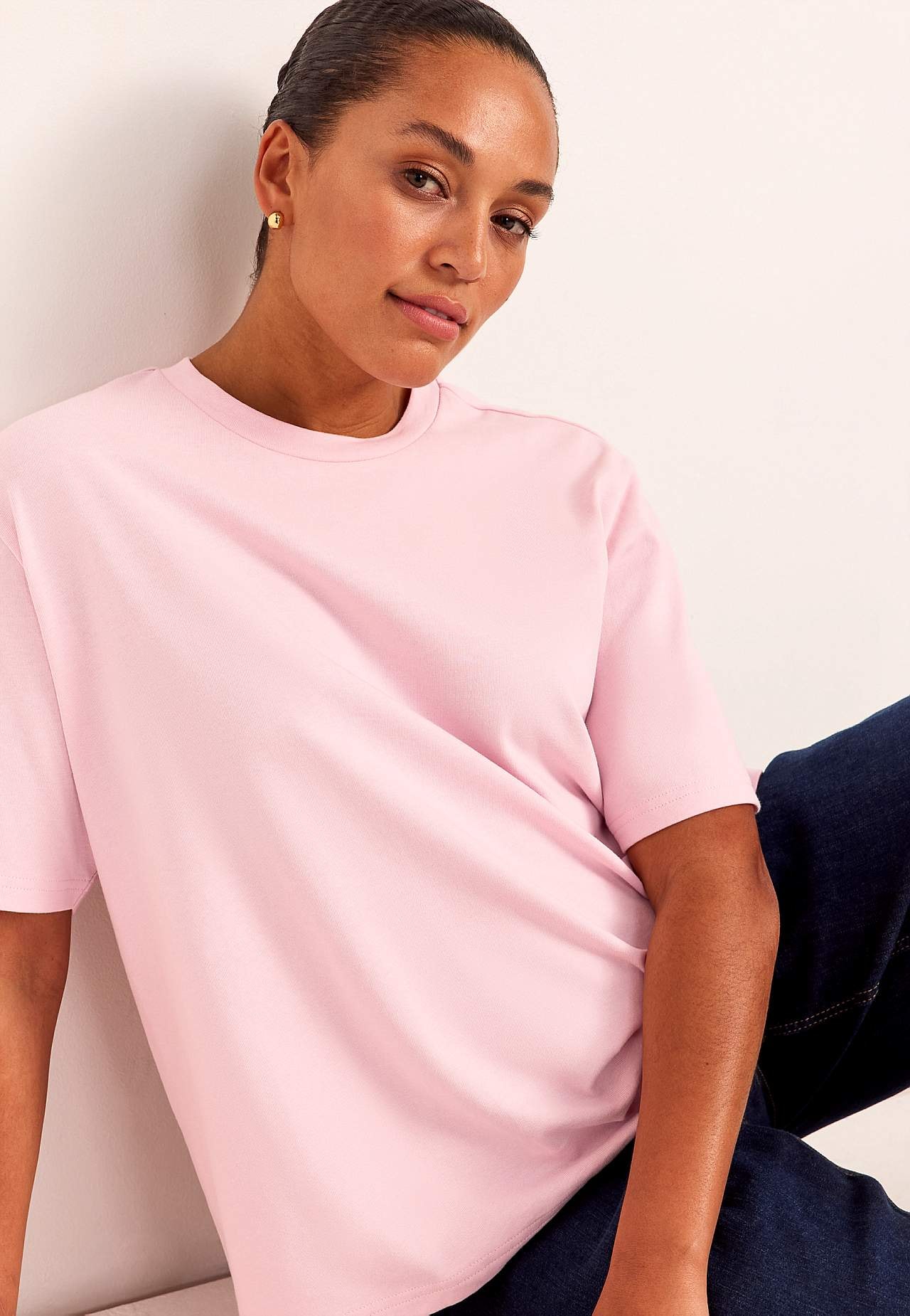 T-shirt i kraftig bomuldsjersey