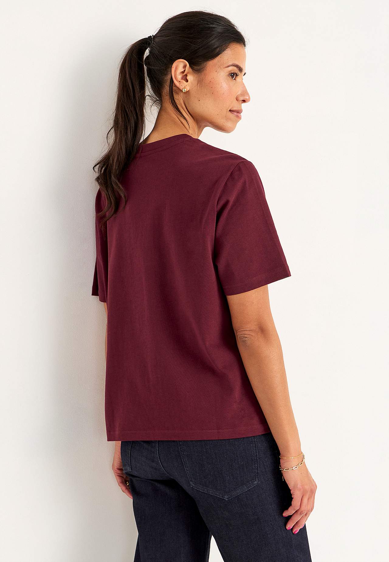 T-shirt i kraftig bomuldsjersey