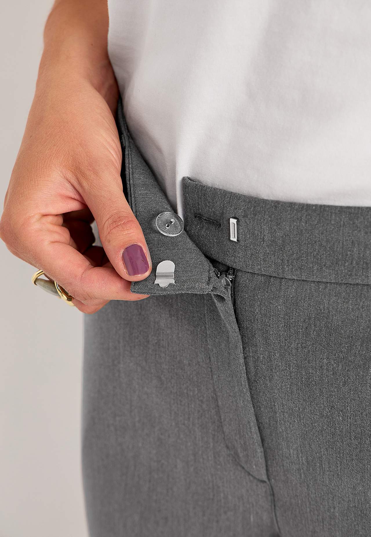 Jakkesætsbukser med pressefold Pia