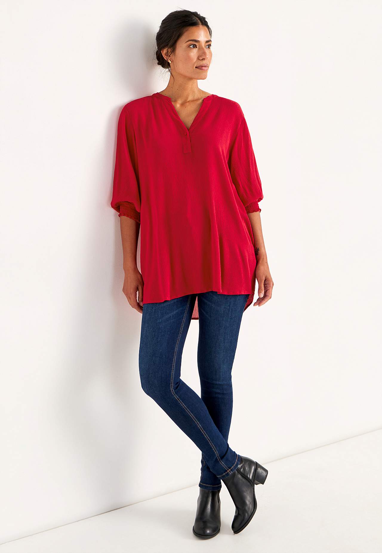 Kreppet bluse