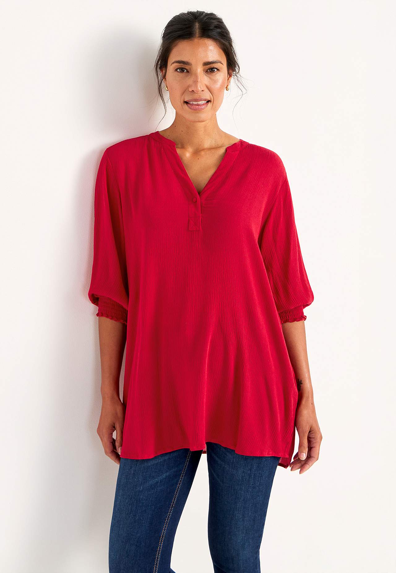 Kreppet bluse