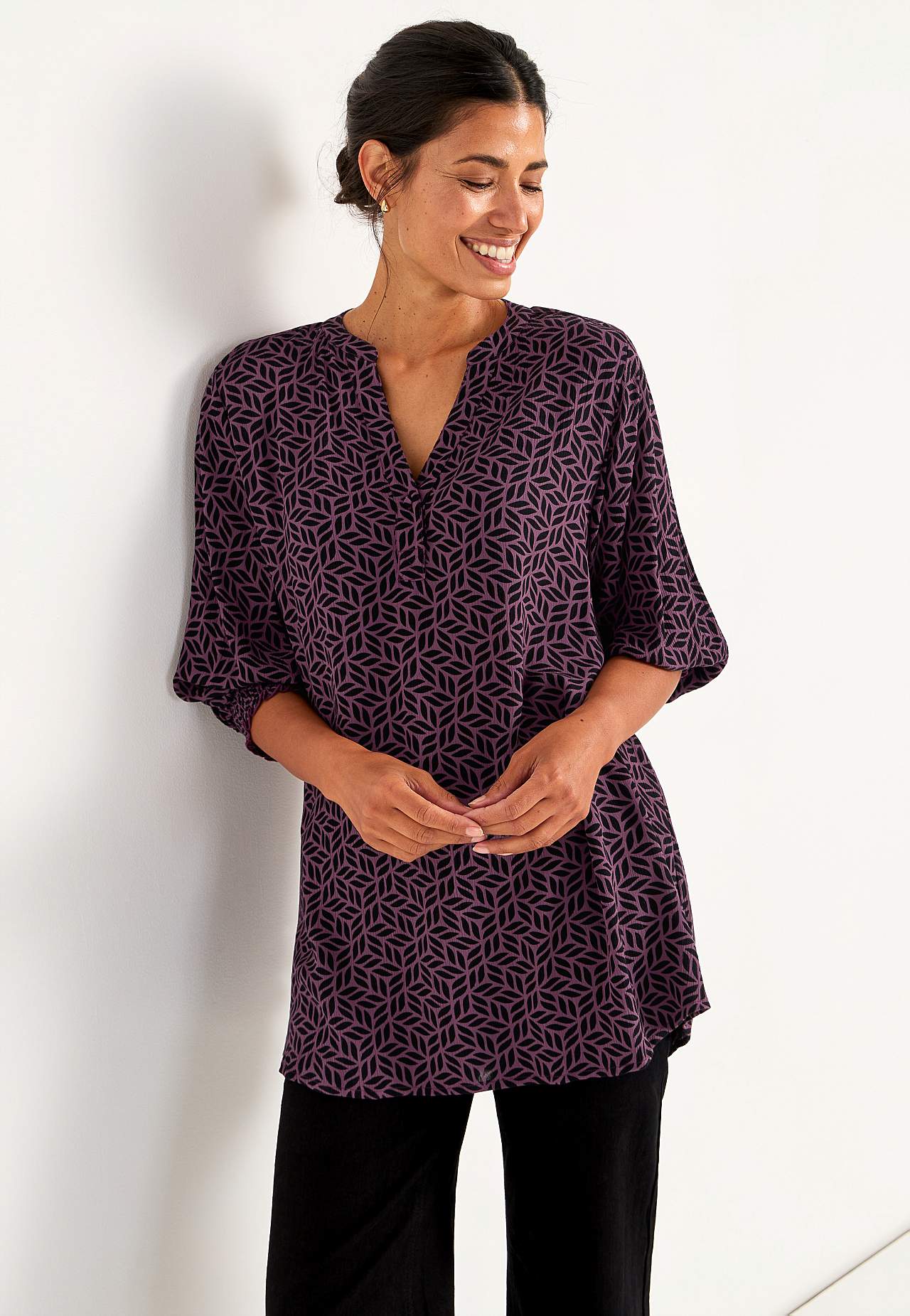 Kreppet bluse