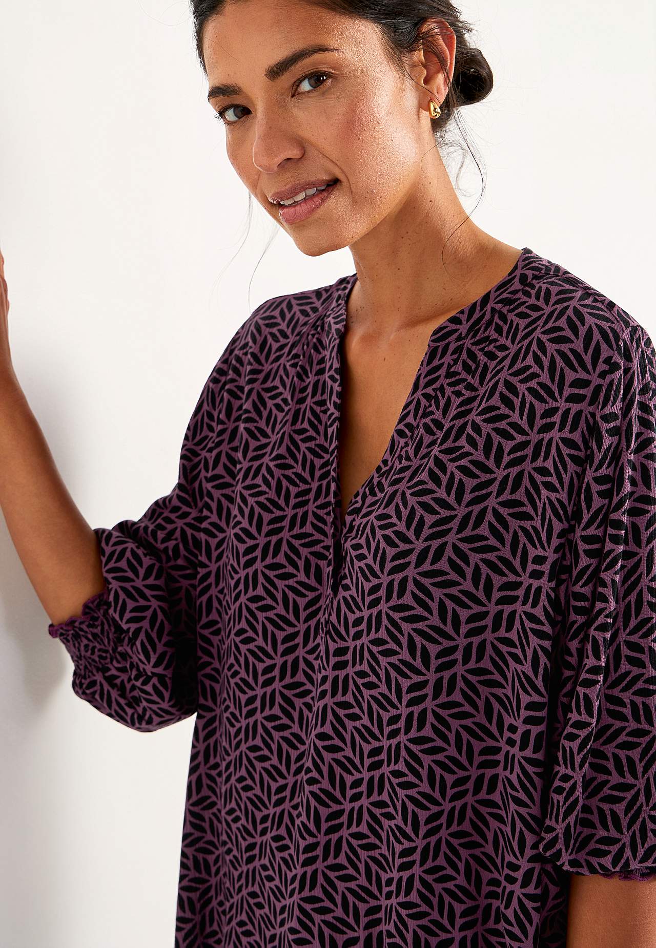 Kreppet bluse