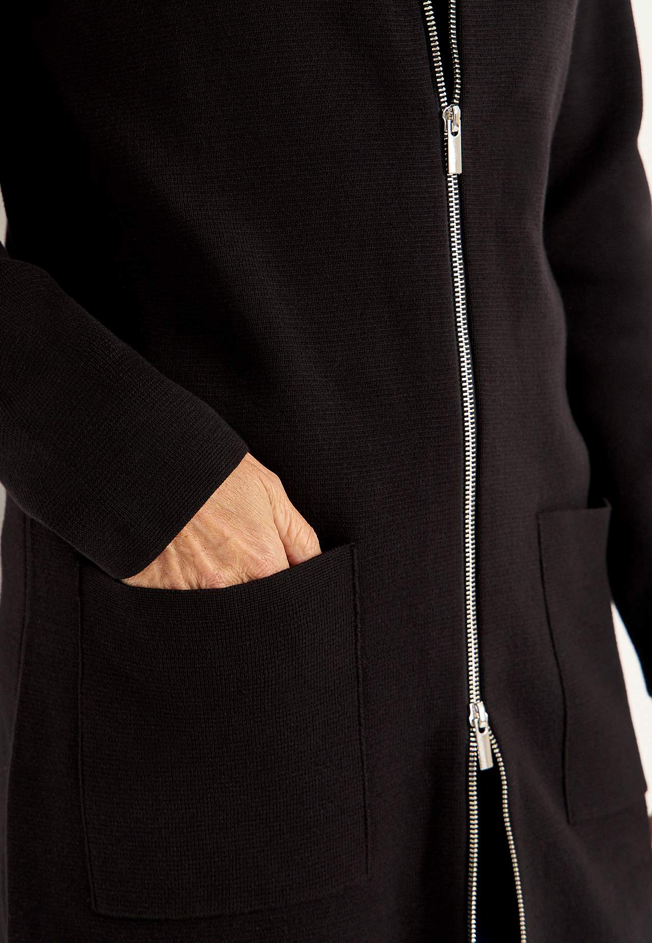 Cardigan med lynlås