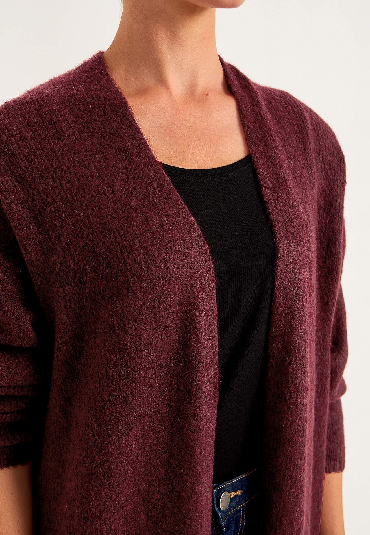 Strikket, lang cardigan