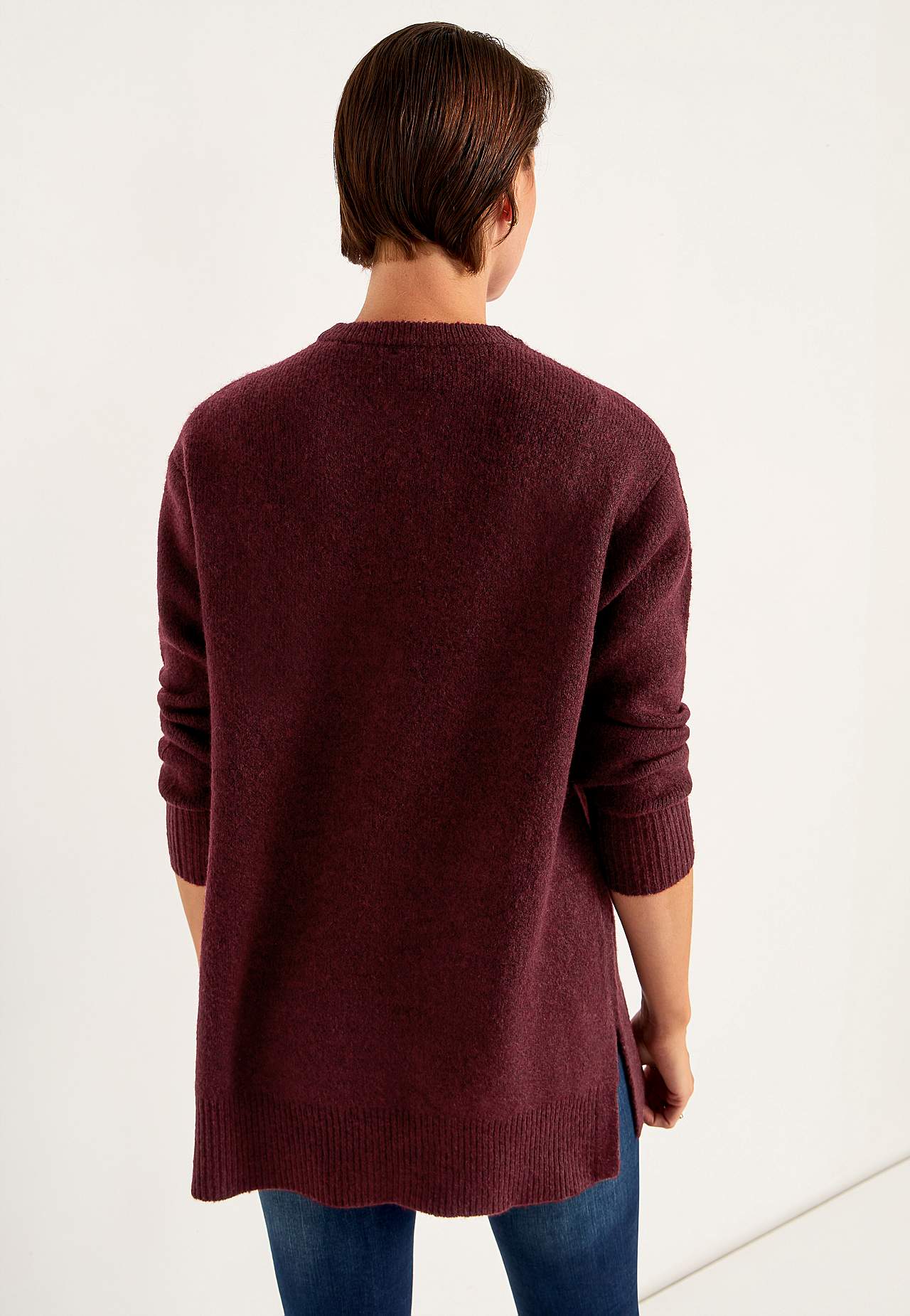 Strikket tunika med slidser