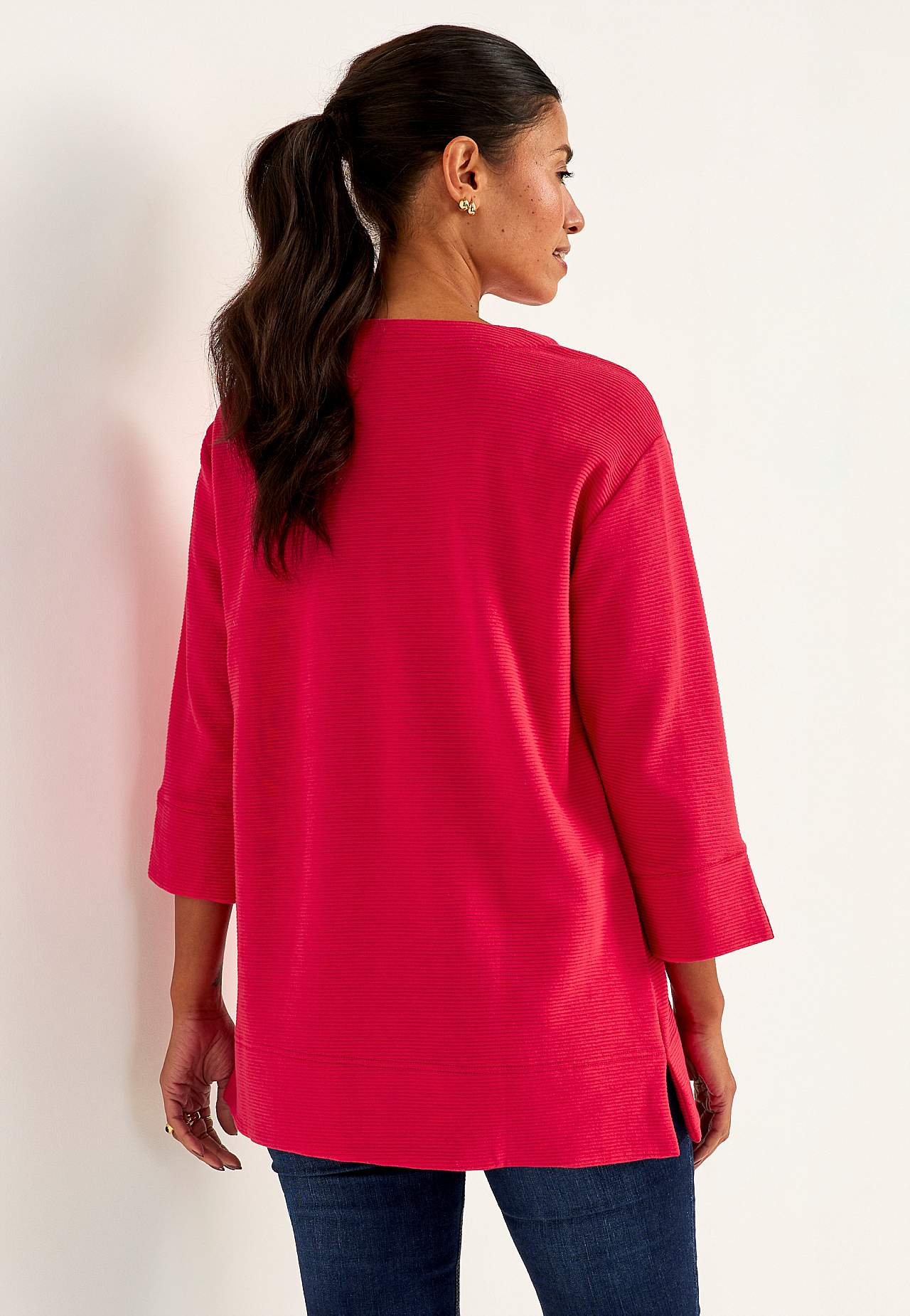 Jerseytunika med slidser