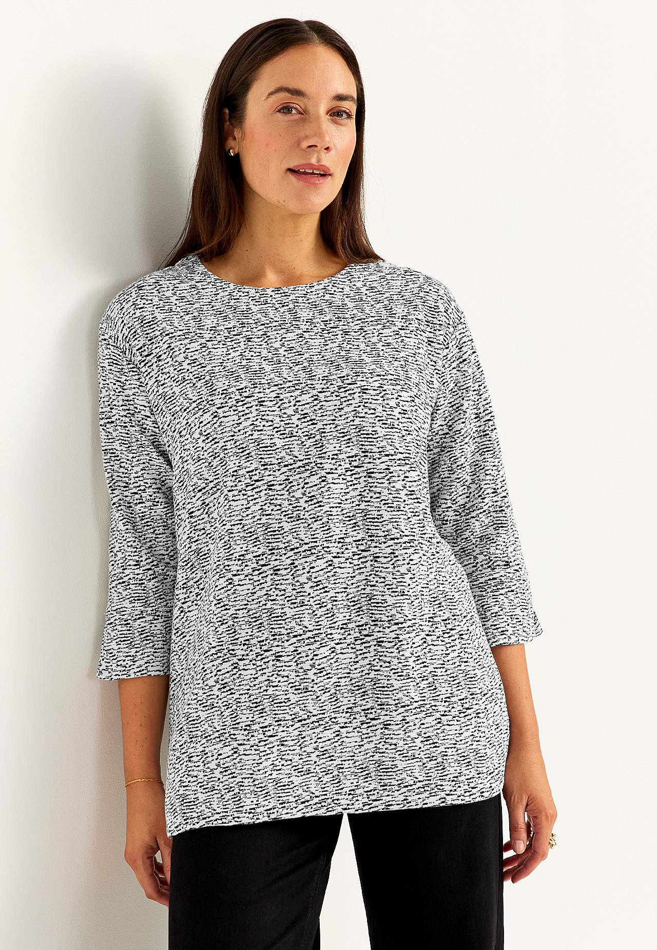 Jerseytunika med slidser