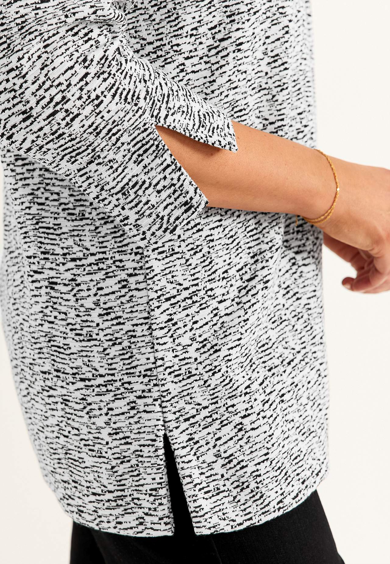 Jerseytunika med slidser