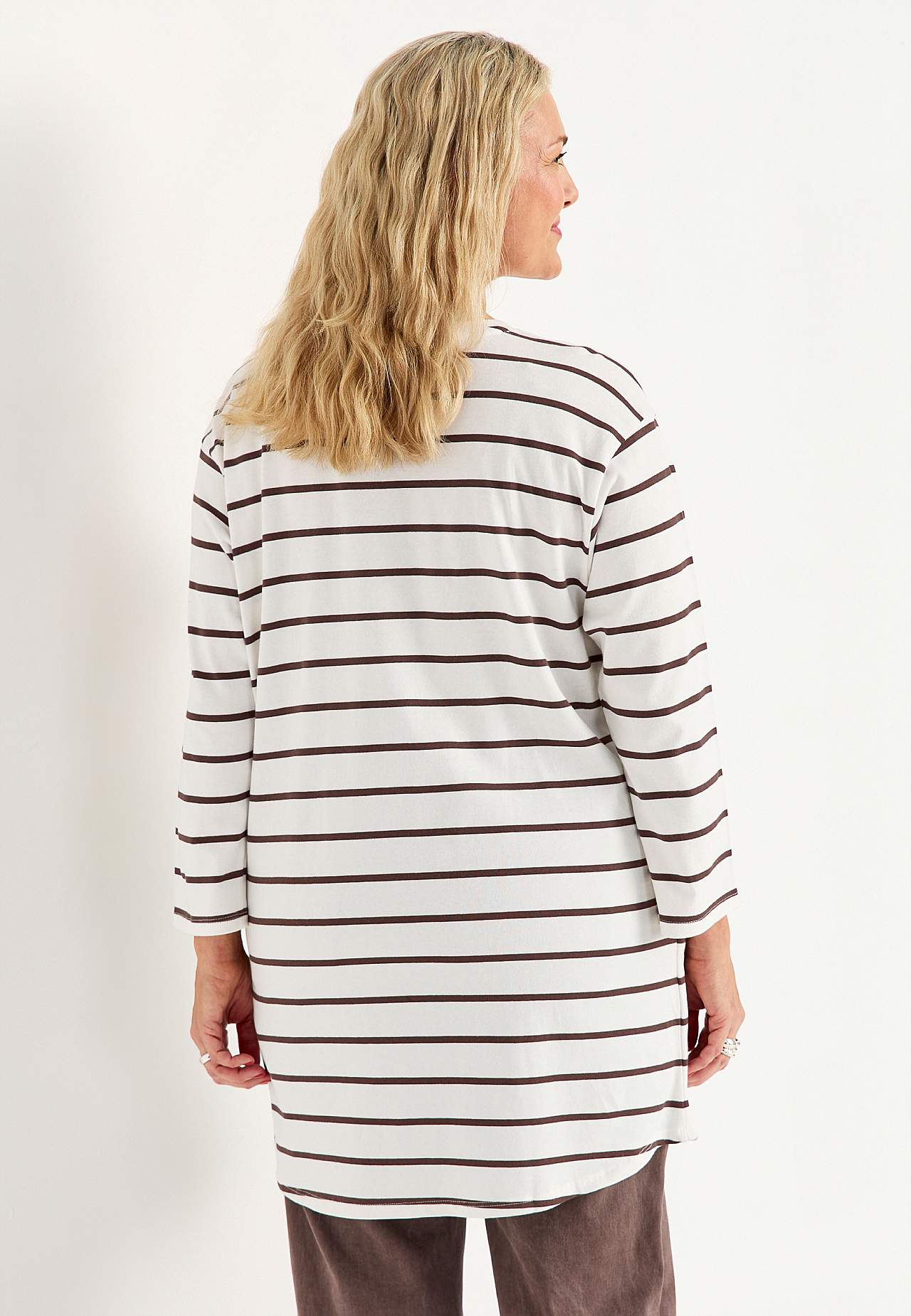 Jerseytunika i økologisk bomuld med lommer