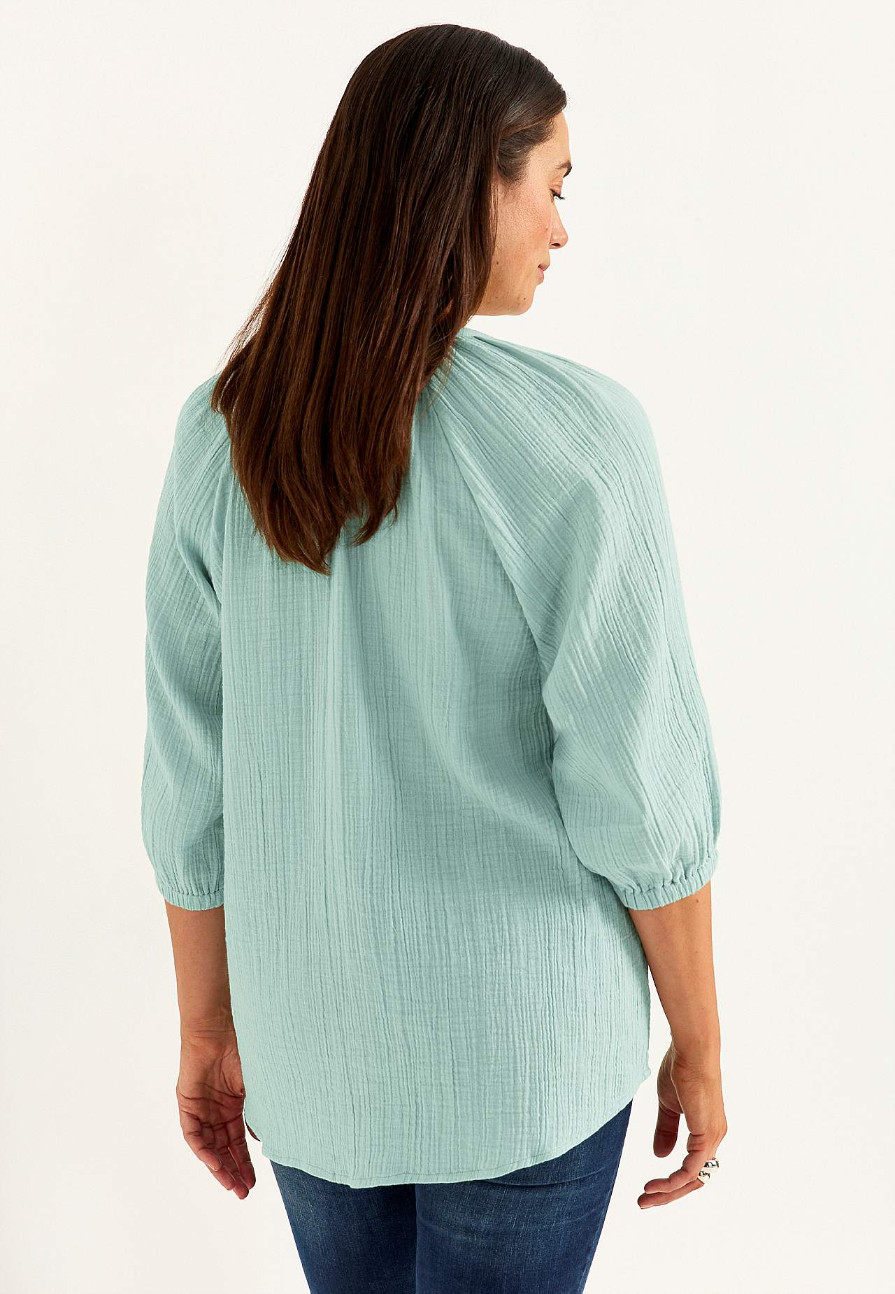 Tunika i rynket bomuld