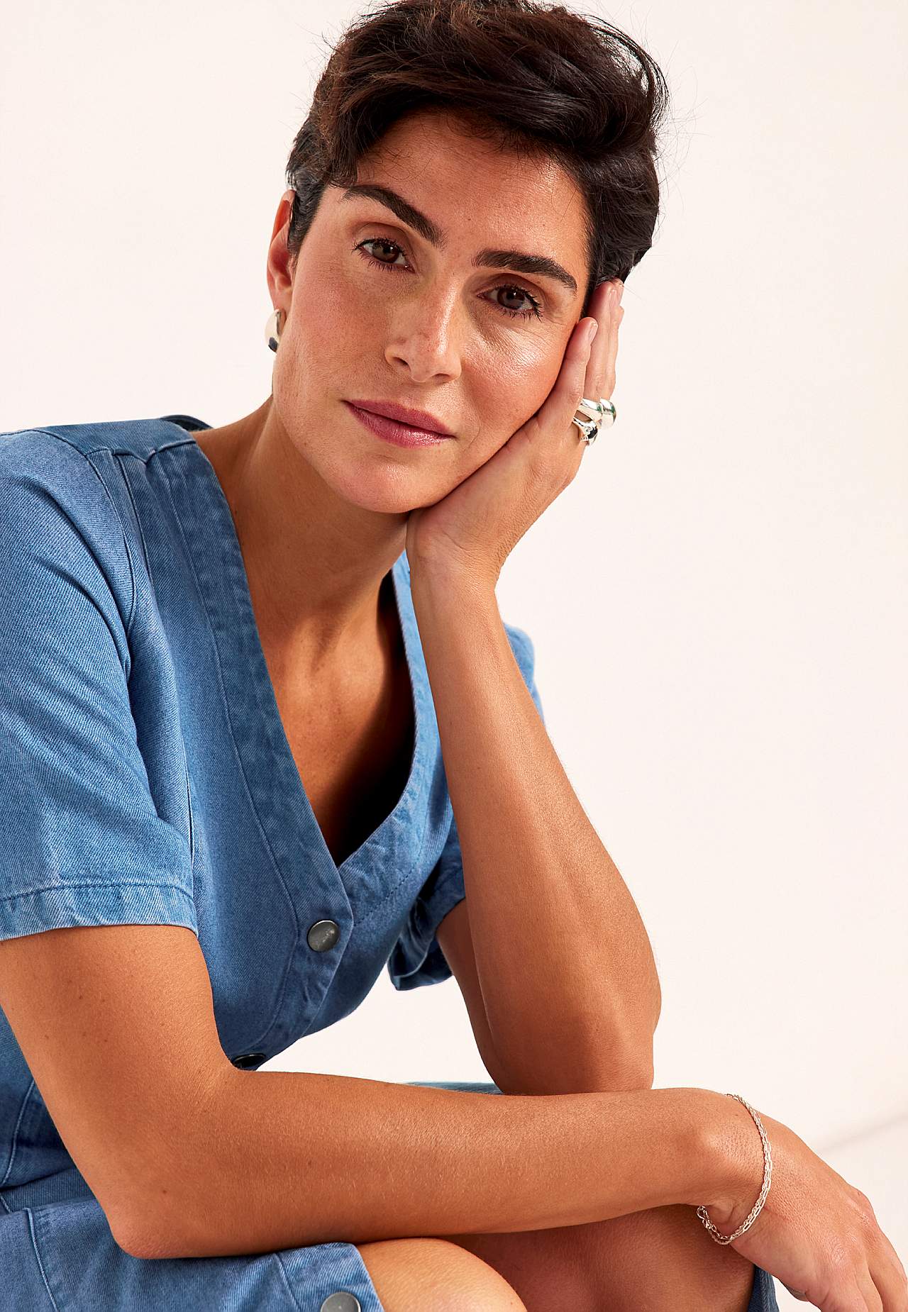 Ultrablød Premium cowboykjole med knapper