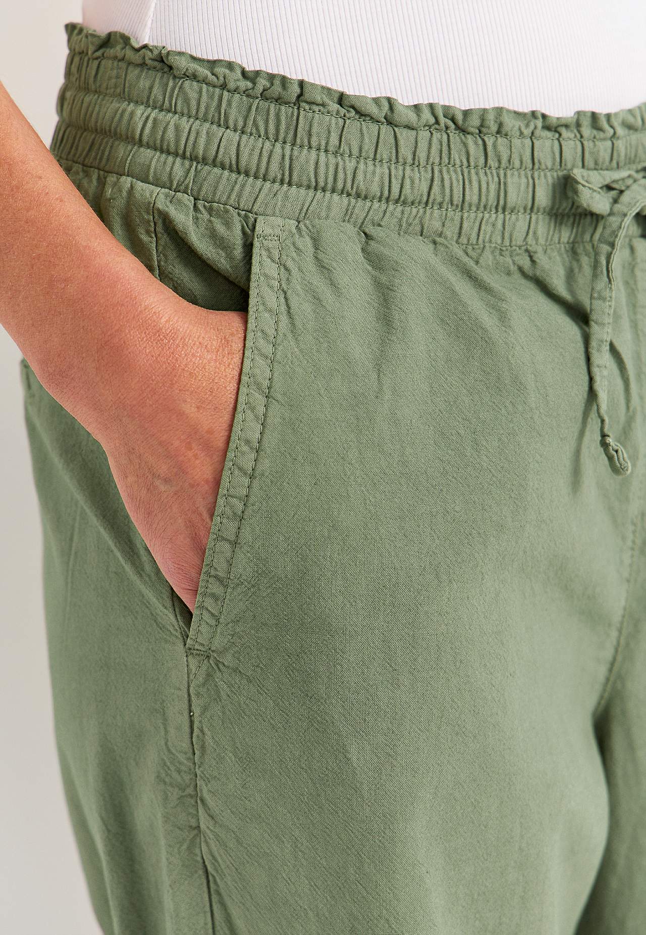 Bukser i vasket bomuld