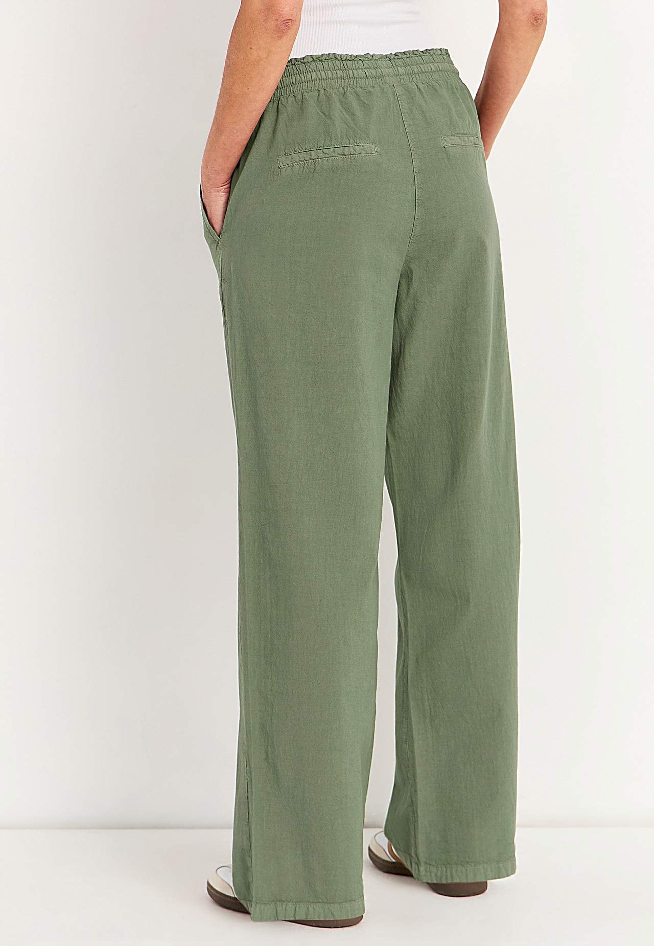 Bukser i vasket bomuld