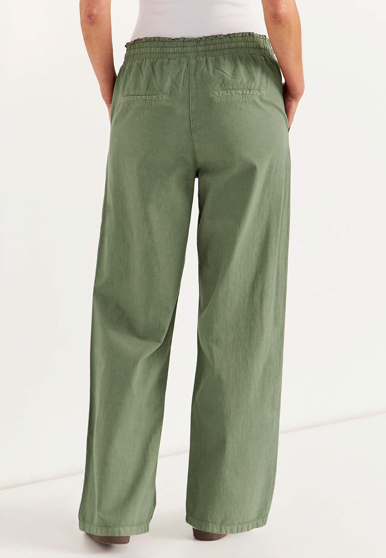 Bukser i vasket bomuld