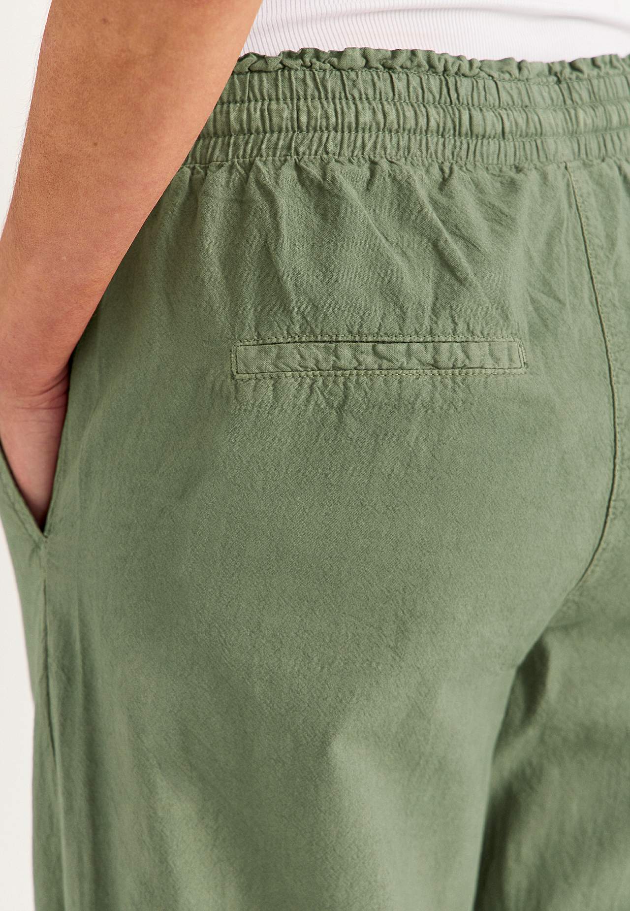 Bukser i vasket bomuld