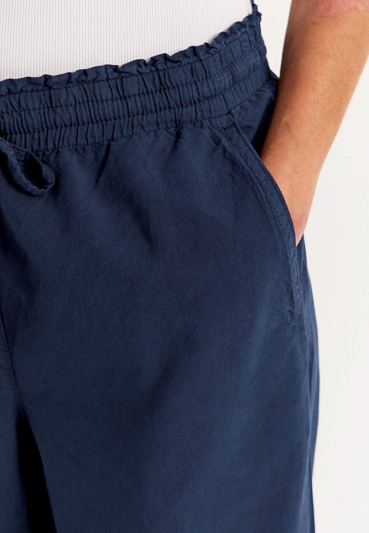 Bukser i vasket bomuld