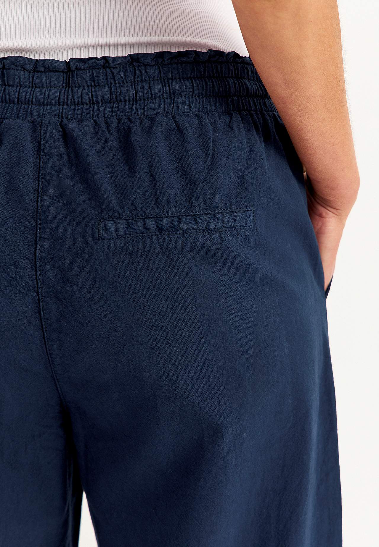 Bukser i vasket bomuld