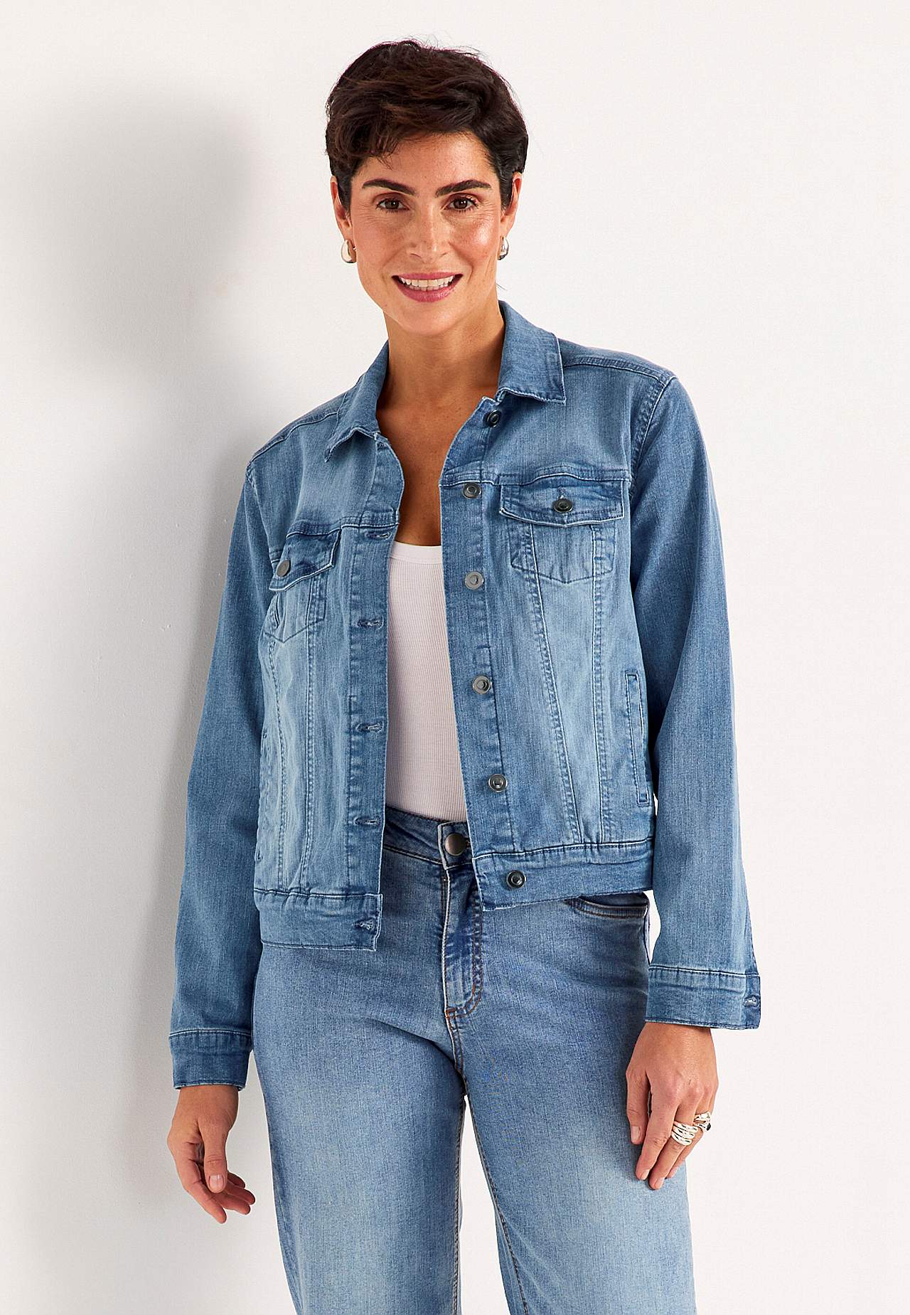 Elastisk jeansjakke