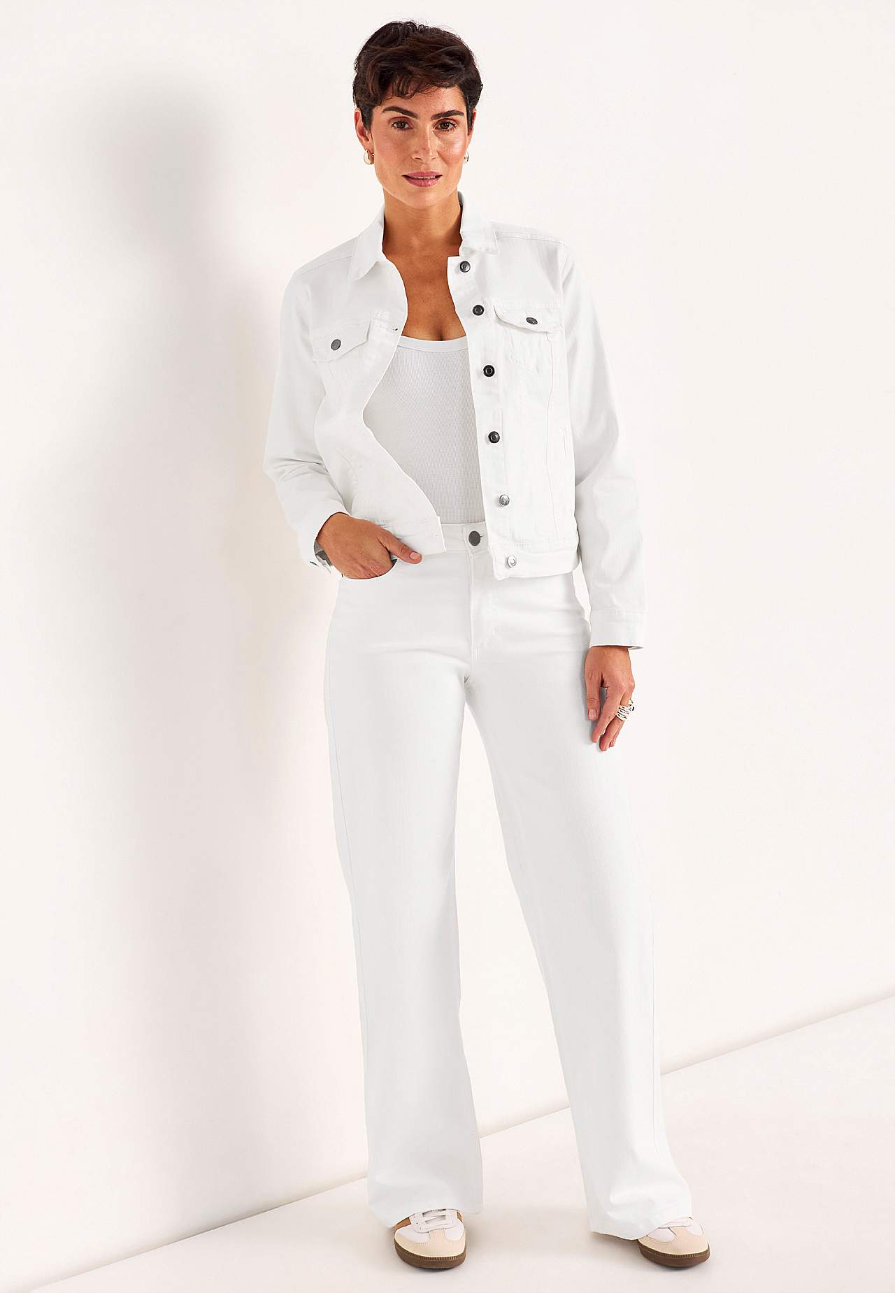 Elastisk jeansjakke
