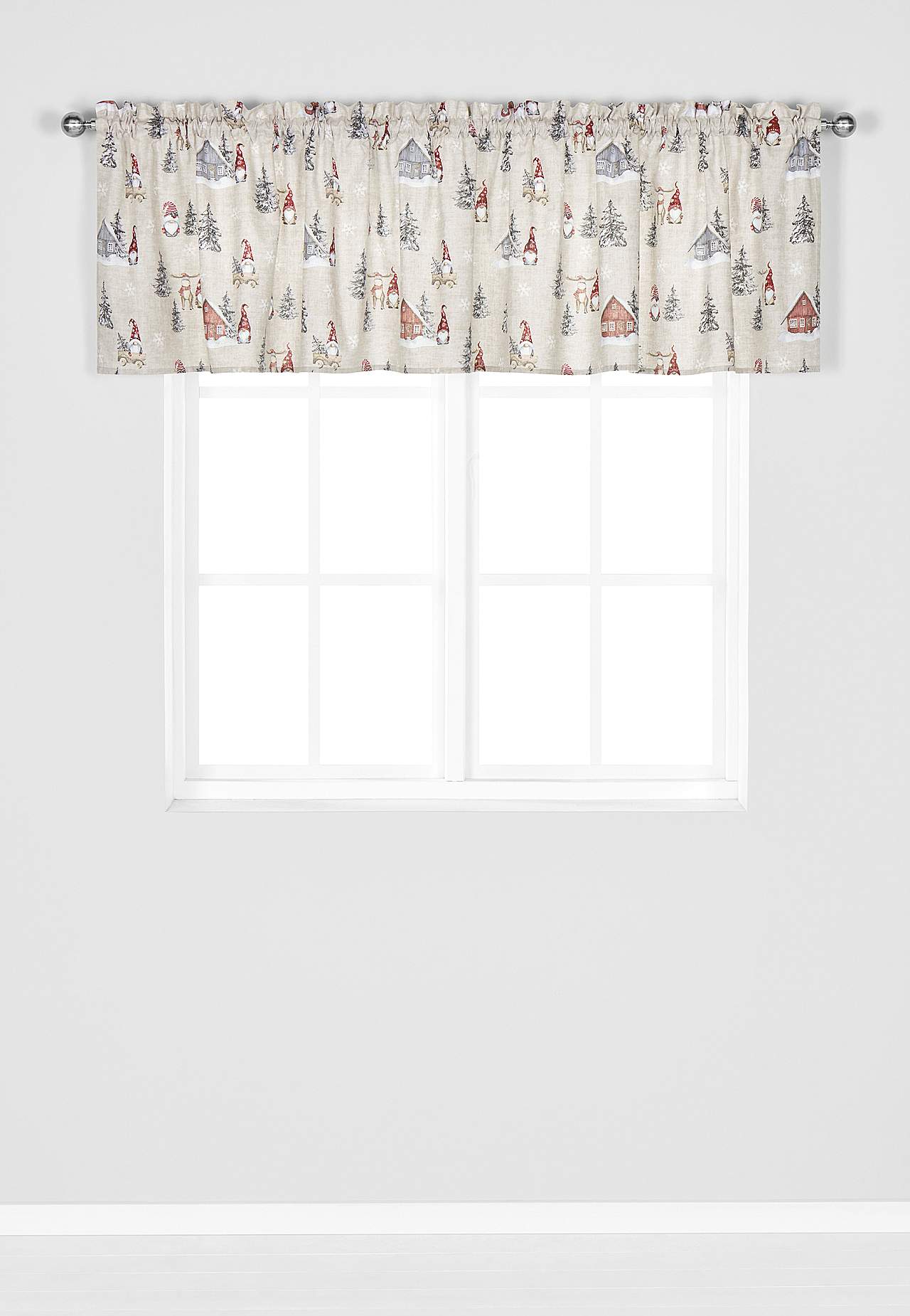 Gardinkappe med julemotiv
