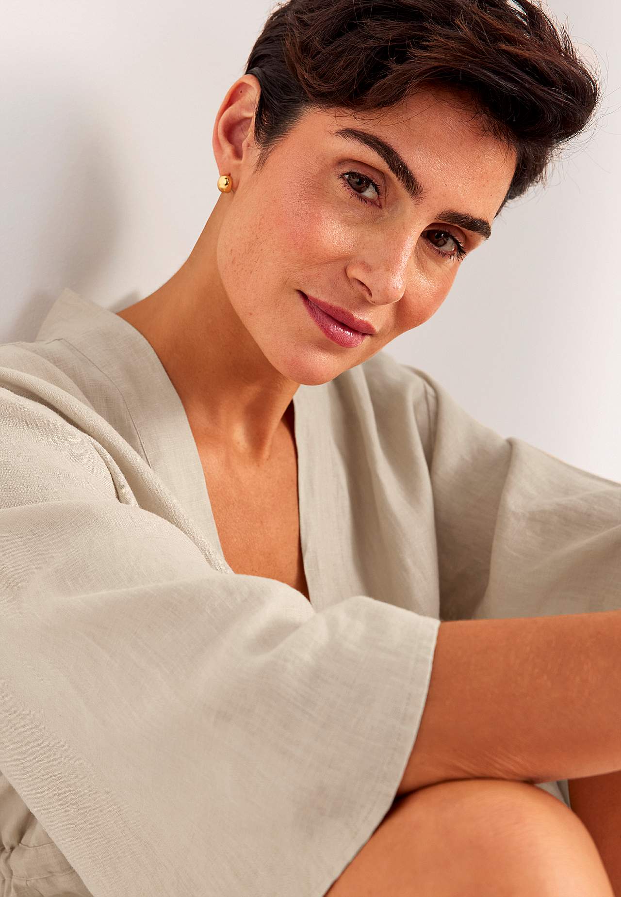 Kimonojakke Premium i hør