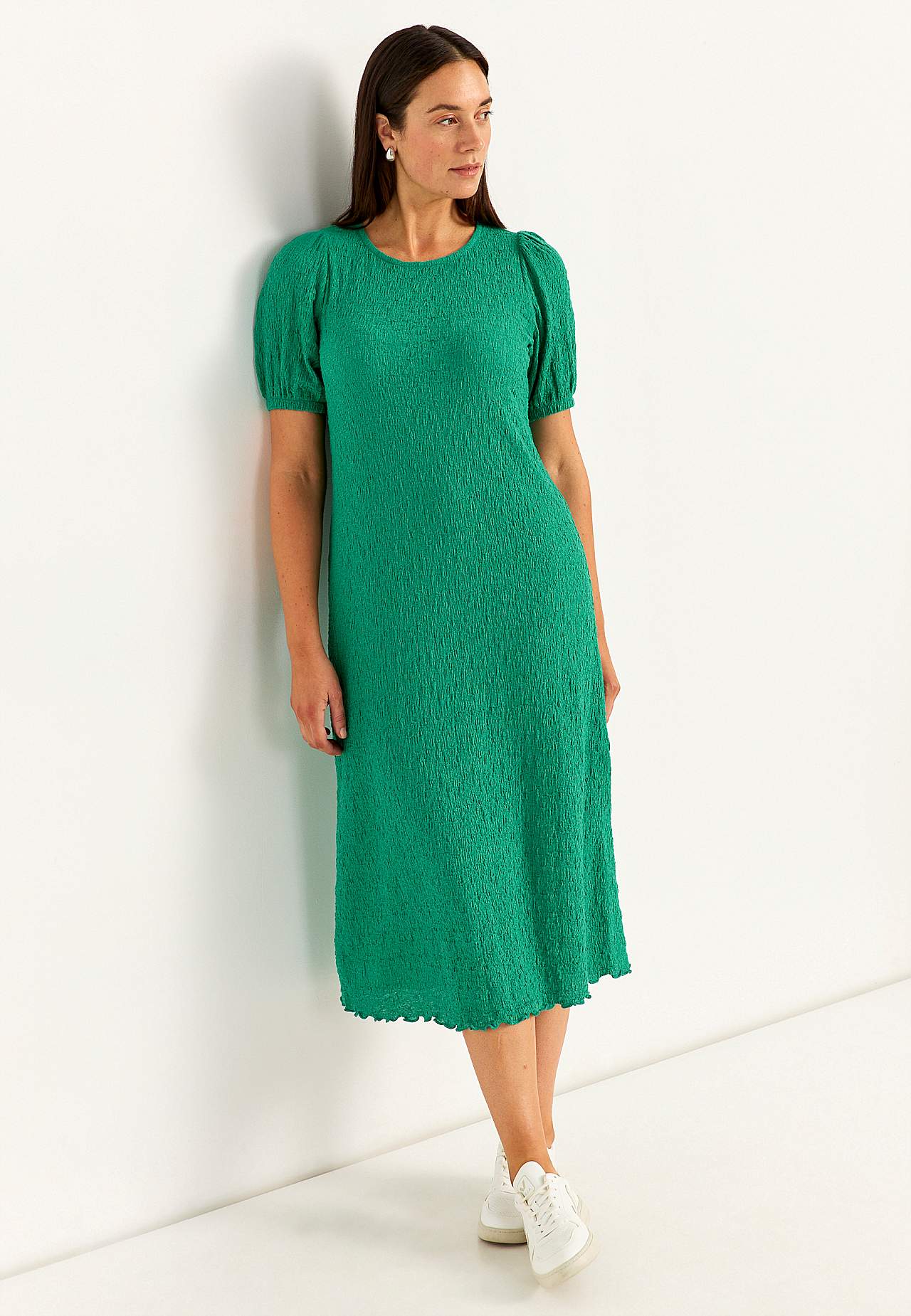 Jerseykjole med struktur