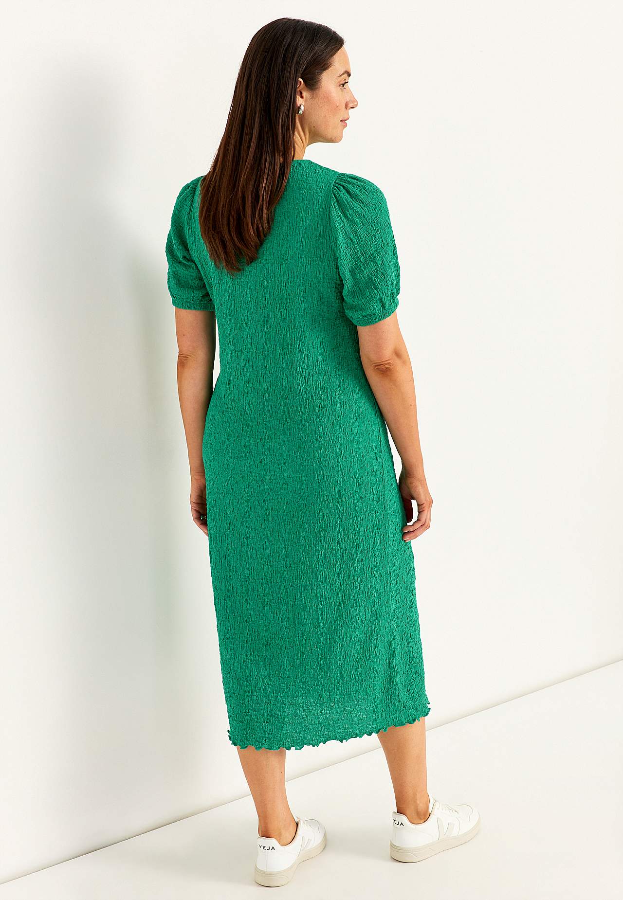 Jerseykjole med struktur