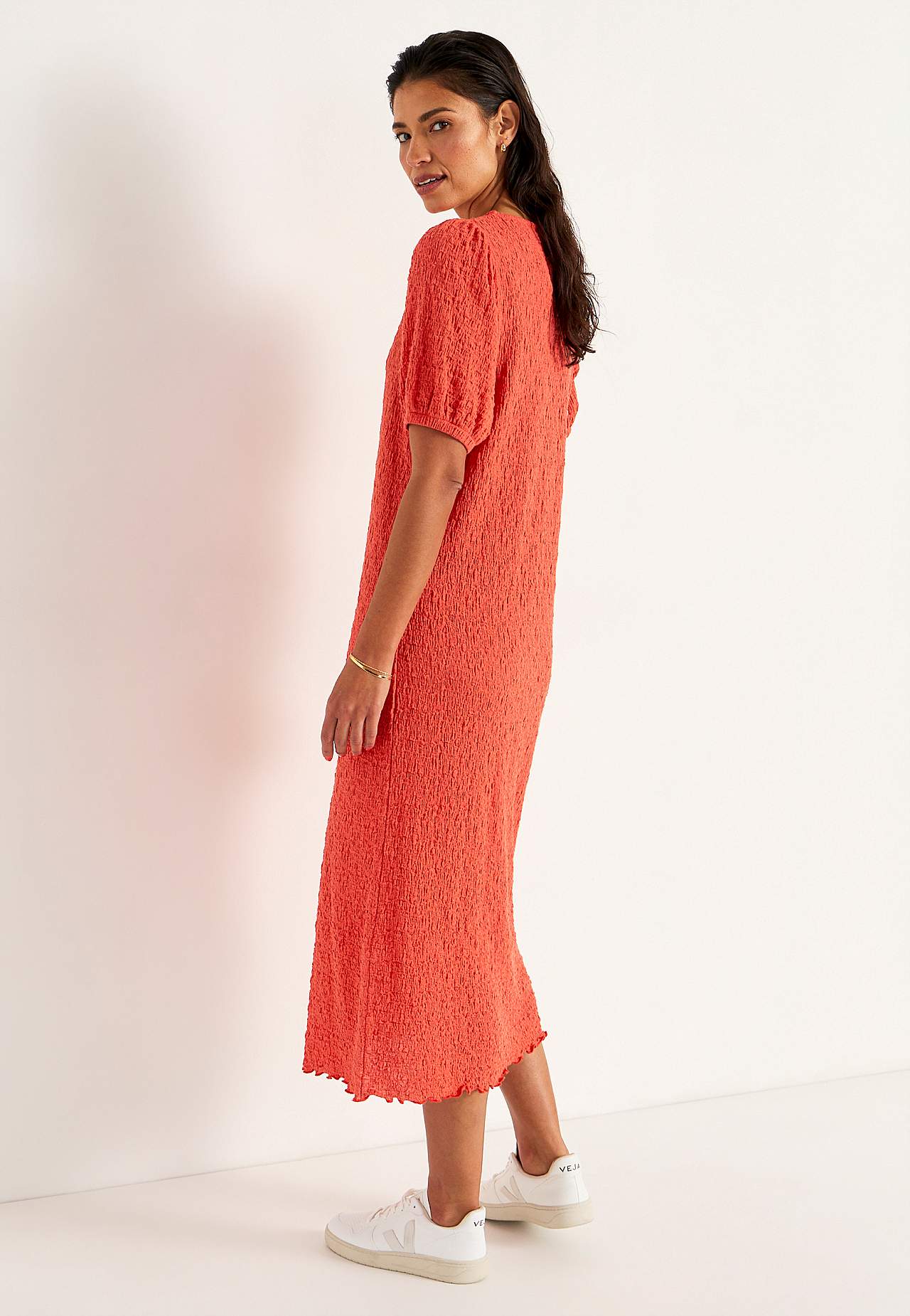 Jerseykjole med struktur