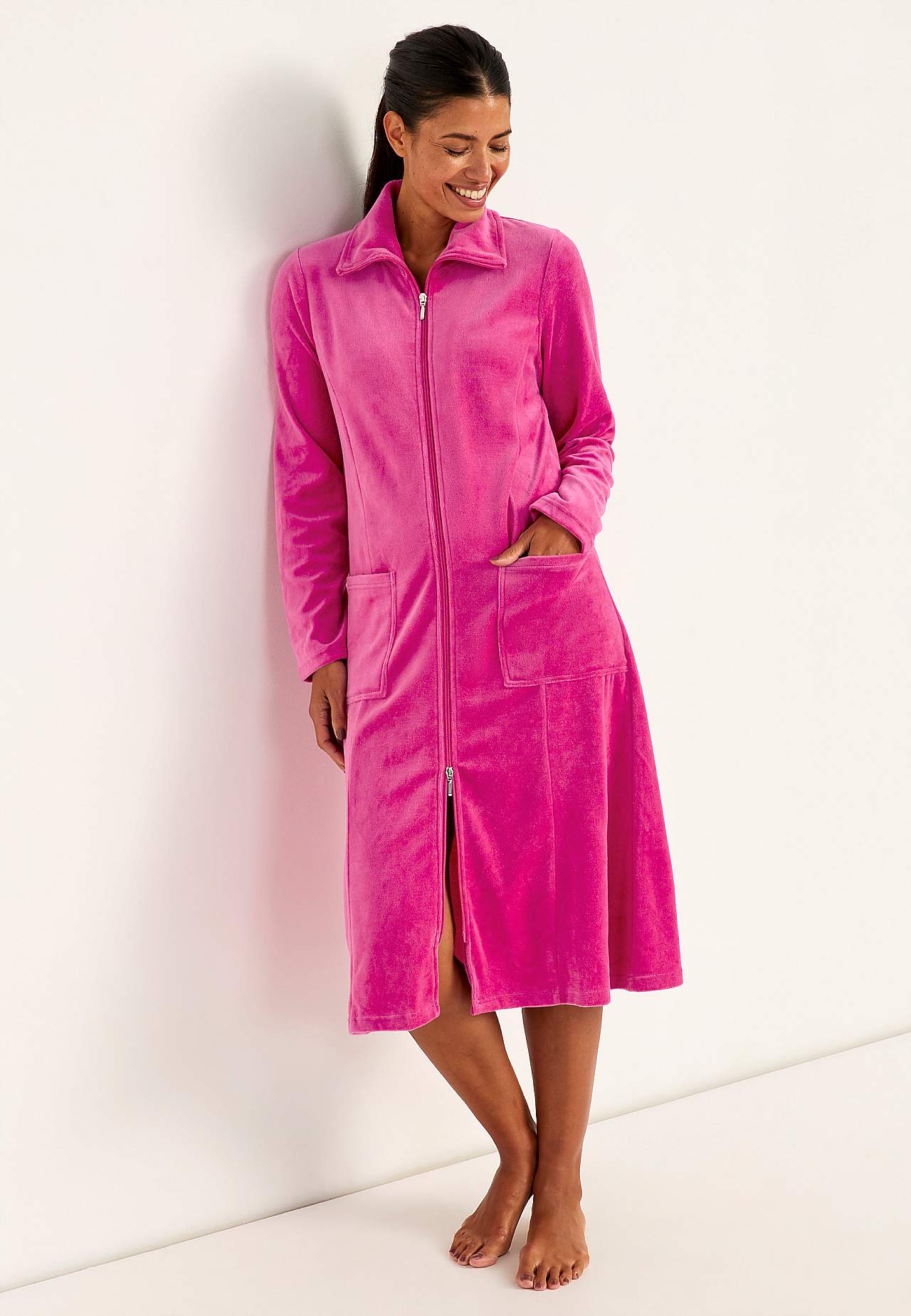 Velour morgenkåbe Wilma