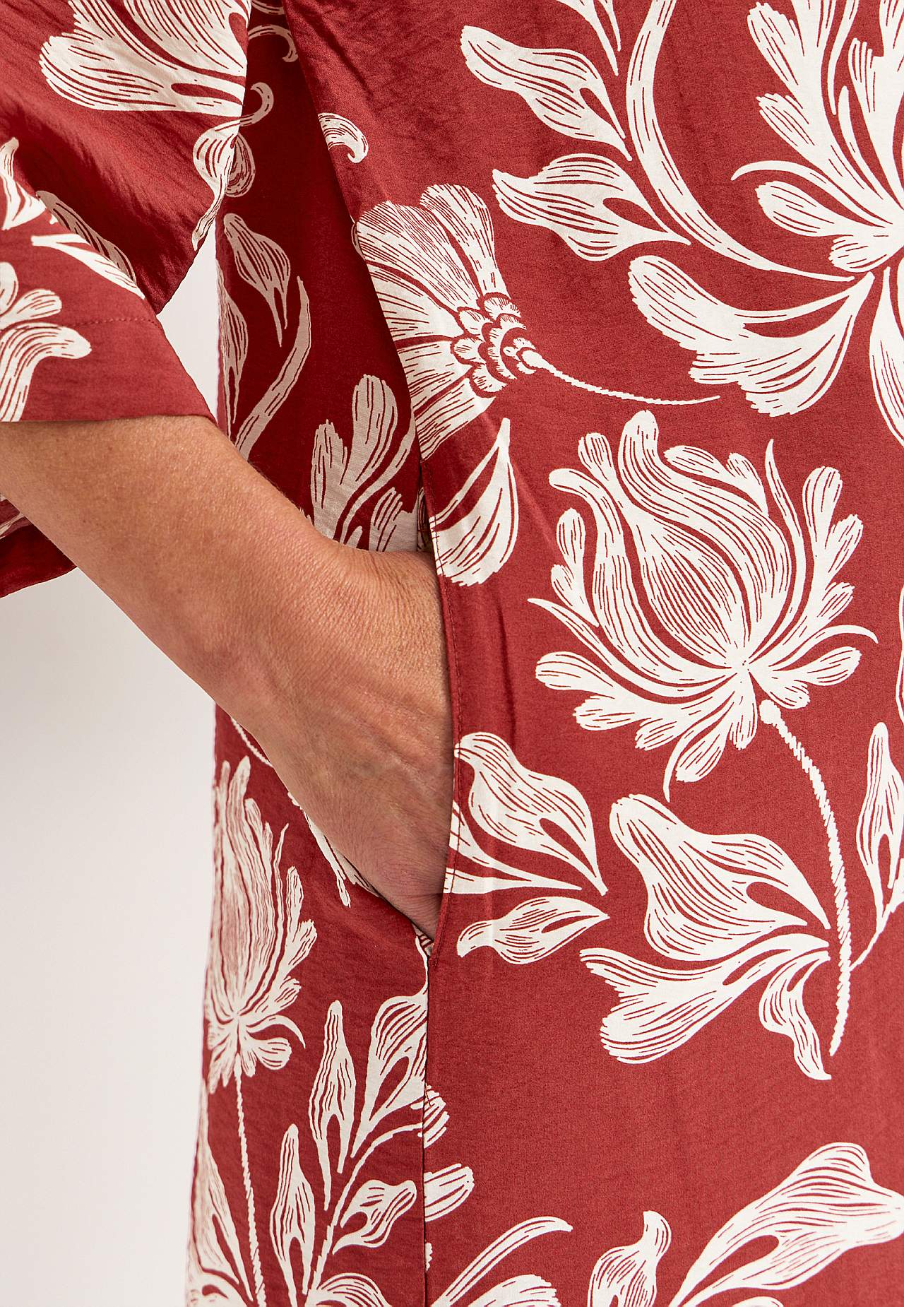 Åben kaftan med lommer