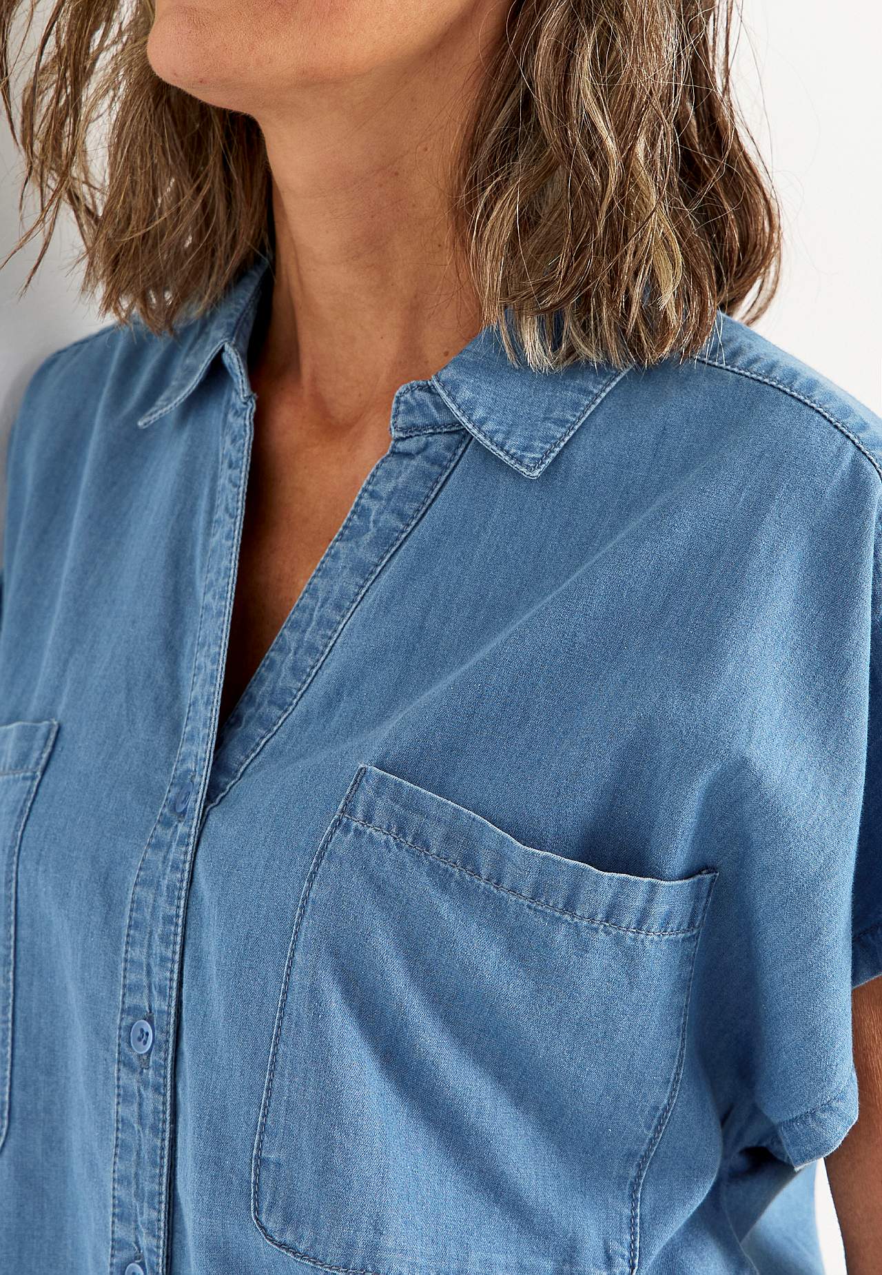 Superblød denimtunika