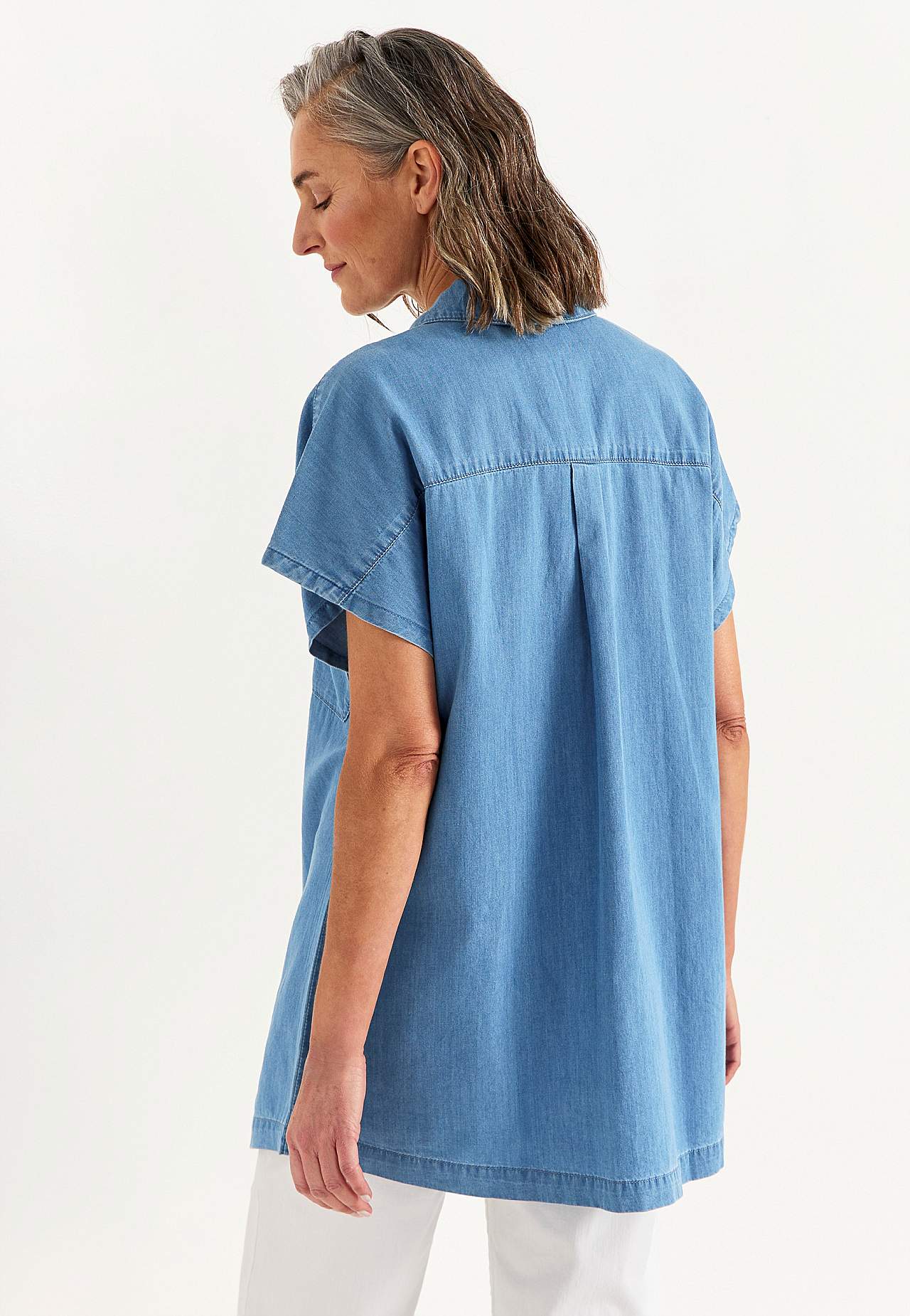 Superblød denimtunika