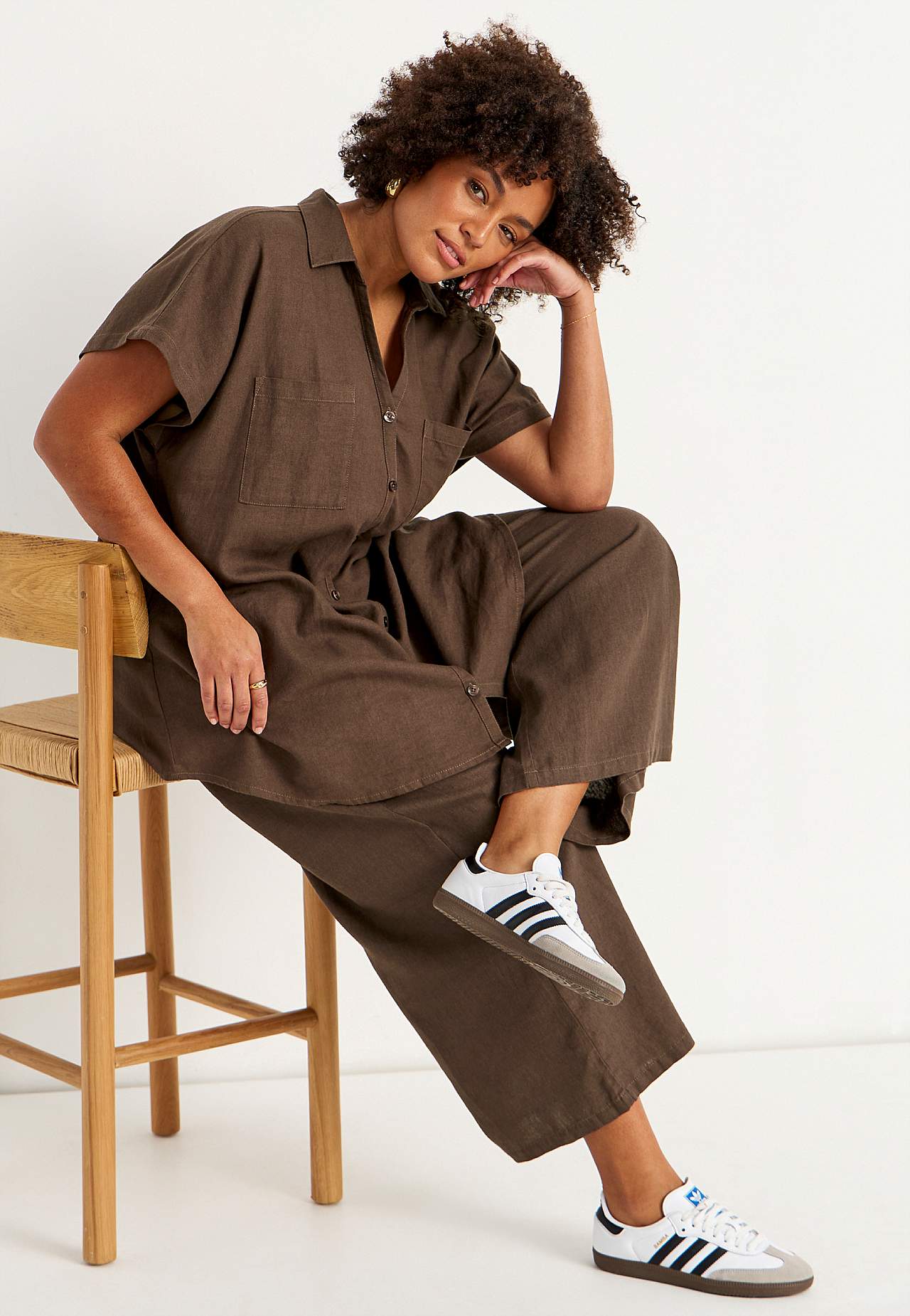 Hørtunika med lommer