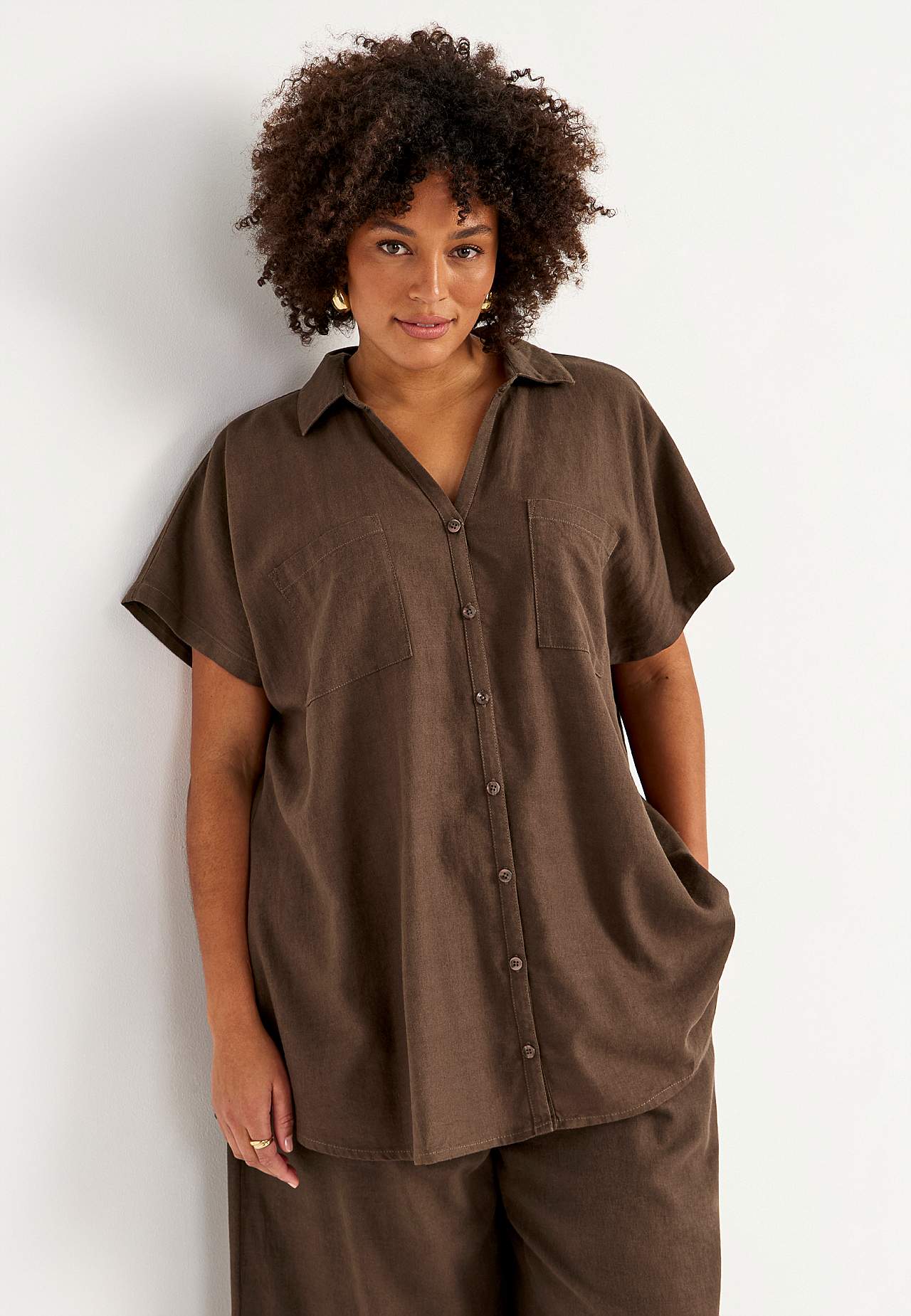 Hørtunika med lommer