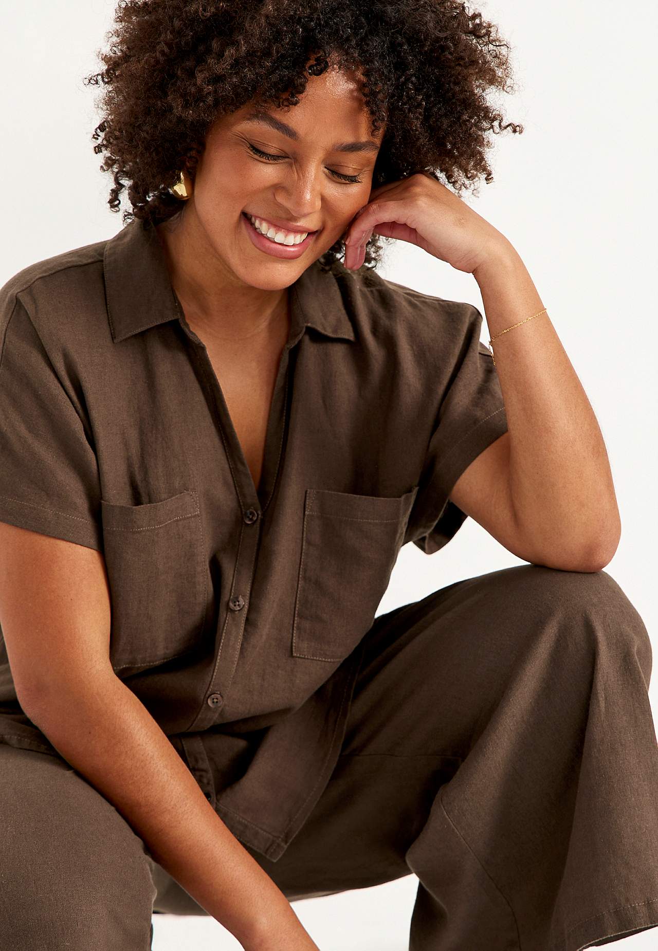 Hørtunika med lommer