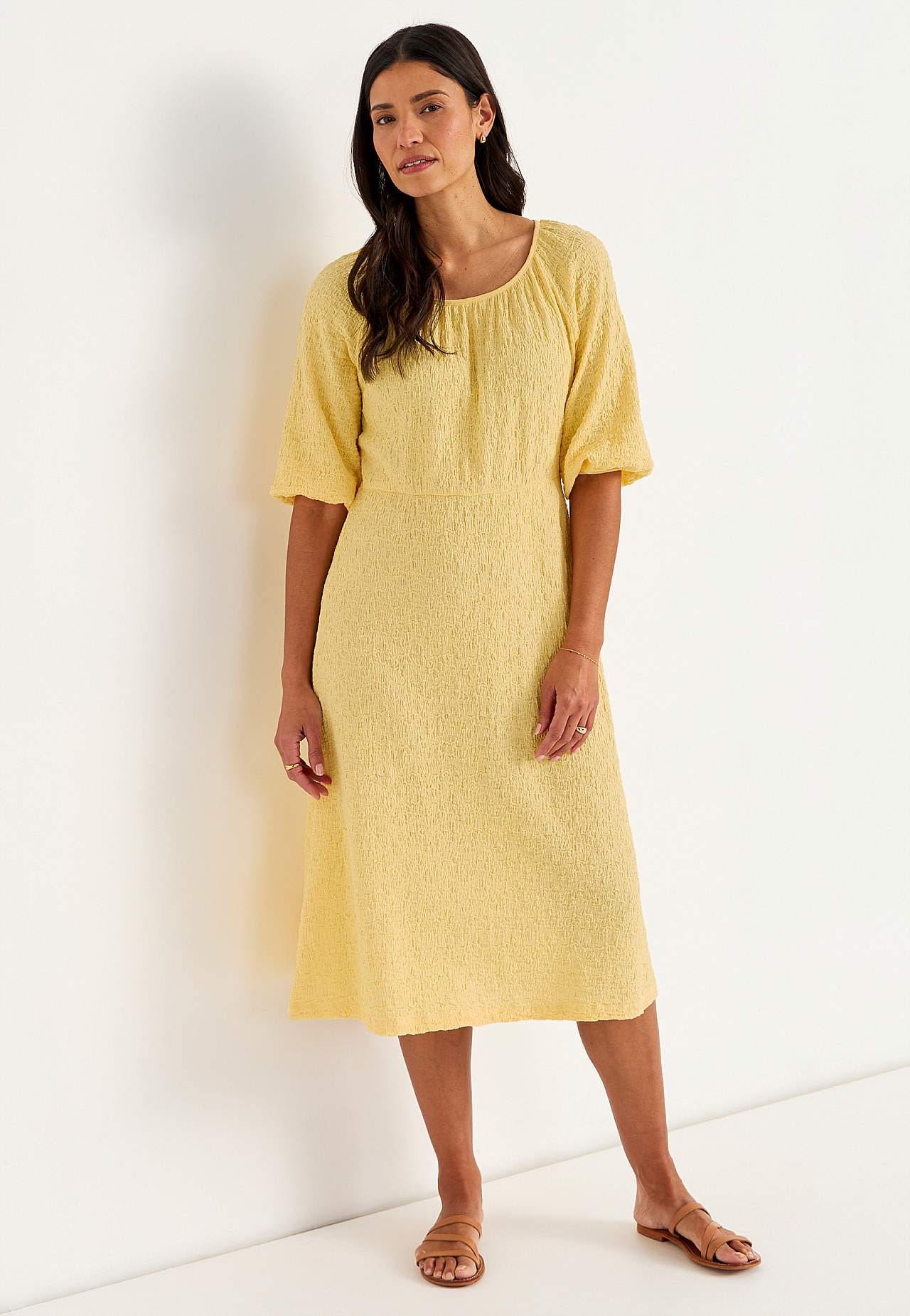 Jerseykjole med struktur