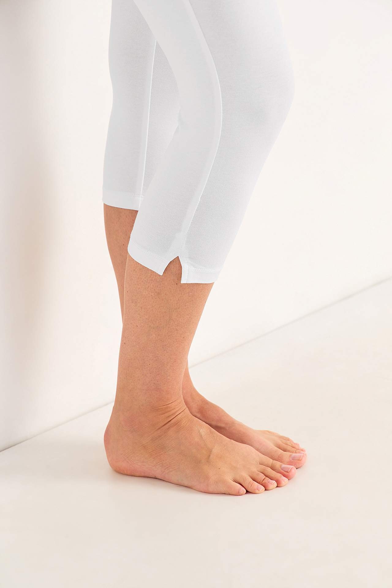 Capri leggings med sideslidser